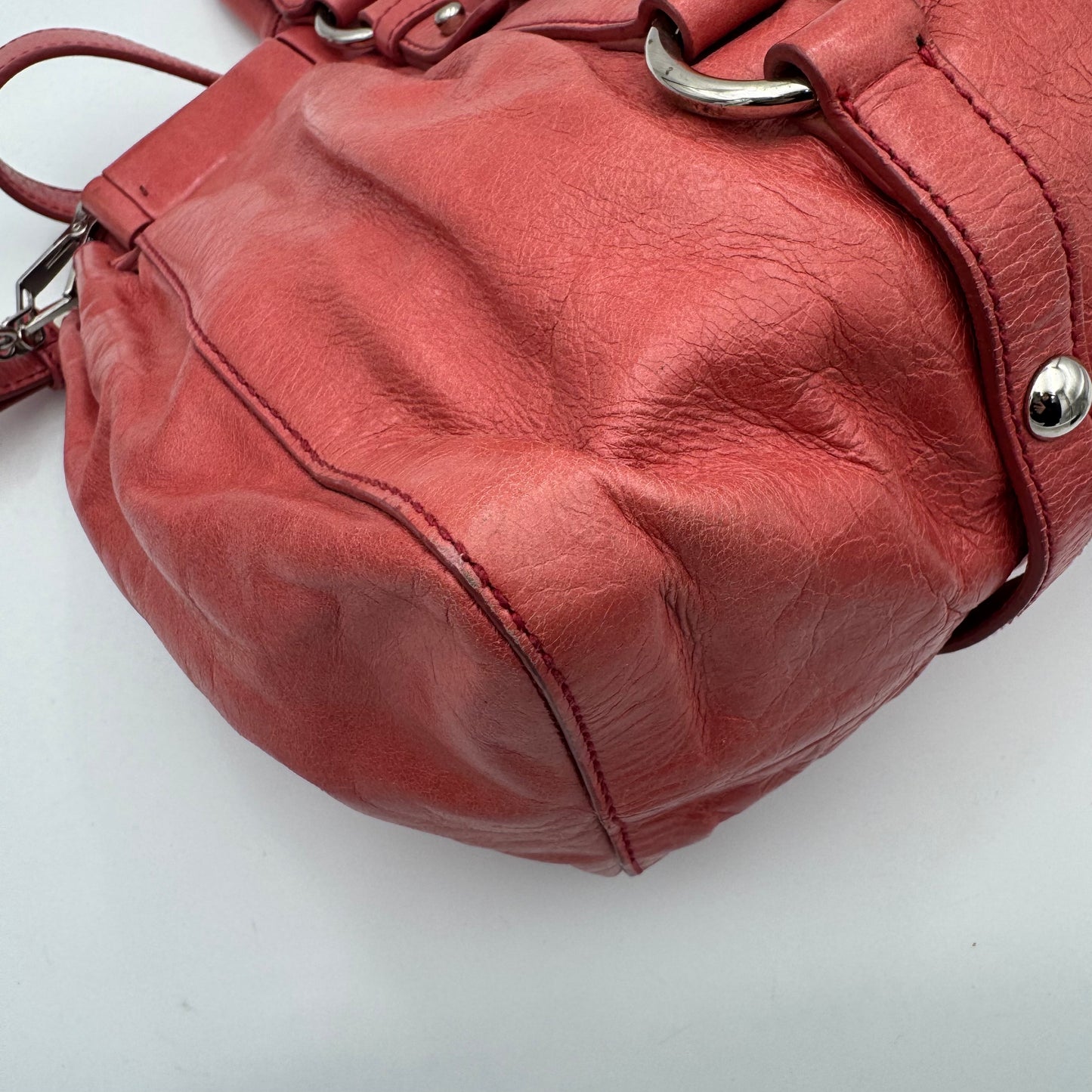 Miu Miu Rose Pink Vitello Lux Leather Satchel SHW