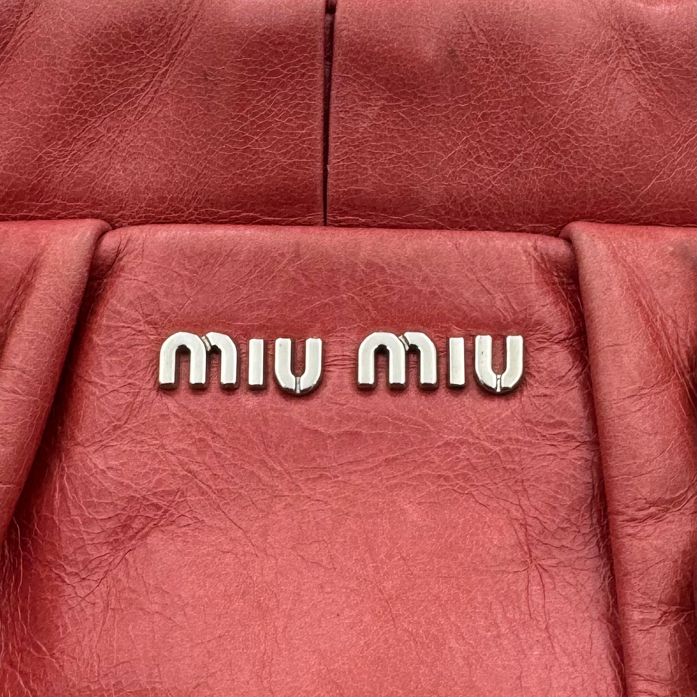 Miu Miu Rose Pink Vitello Lux Leather Satchel SHW