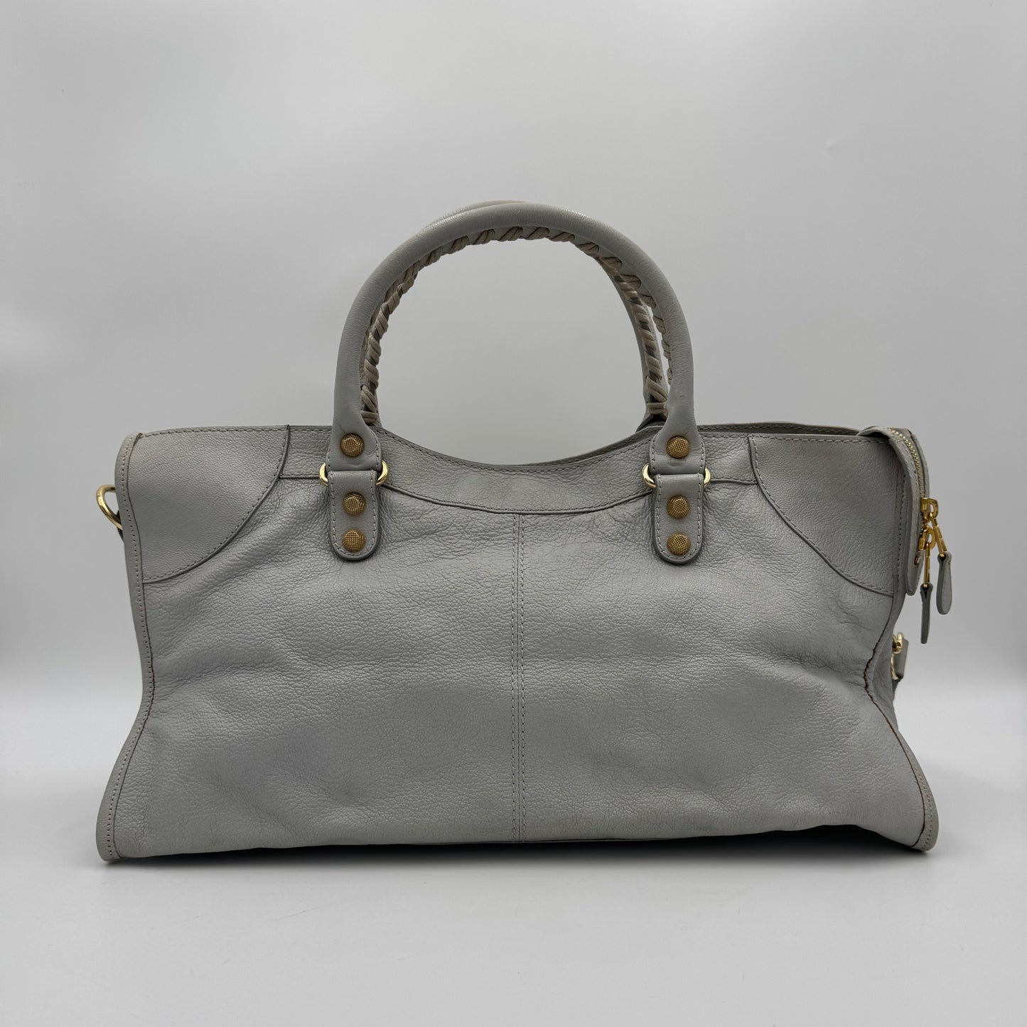 Balenciaga Light Gray Leather Giant 12 Part Time GHW