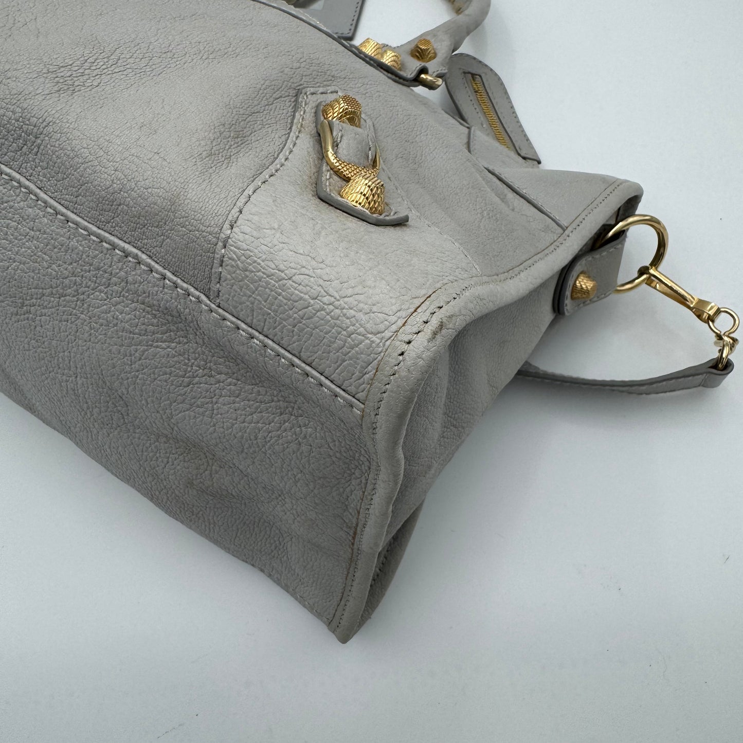 Balenciaga Light Gray Leather Giant 12 Part Time GHW
