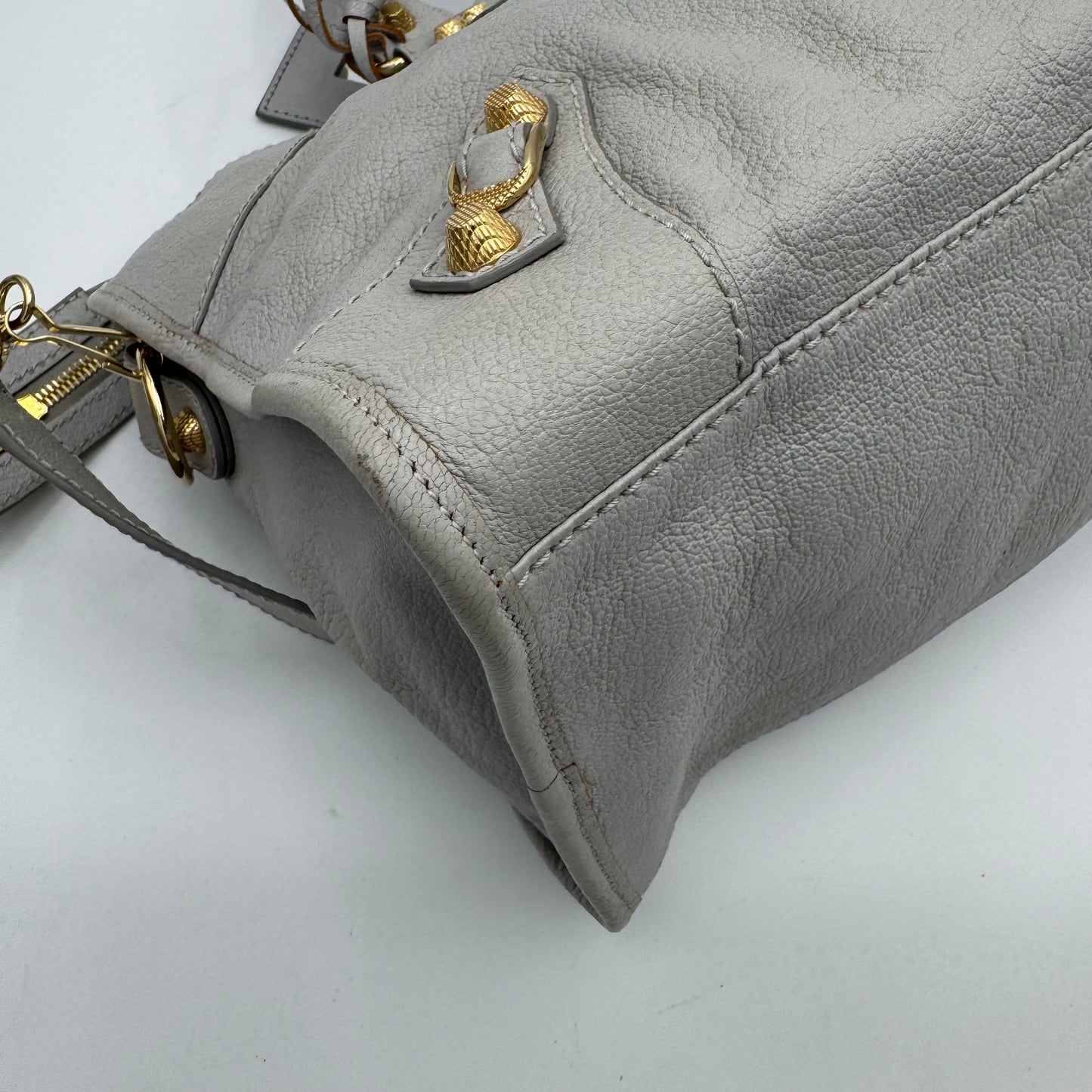 Balenciaga Light Gray Leather Giant 12 Part Time GHW
