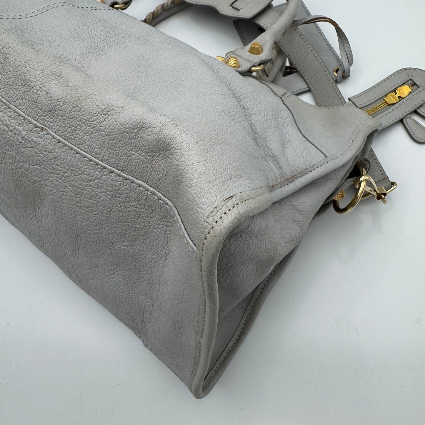 Balenciaga Light Gray Leather Giant 12 Part Time GHW
