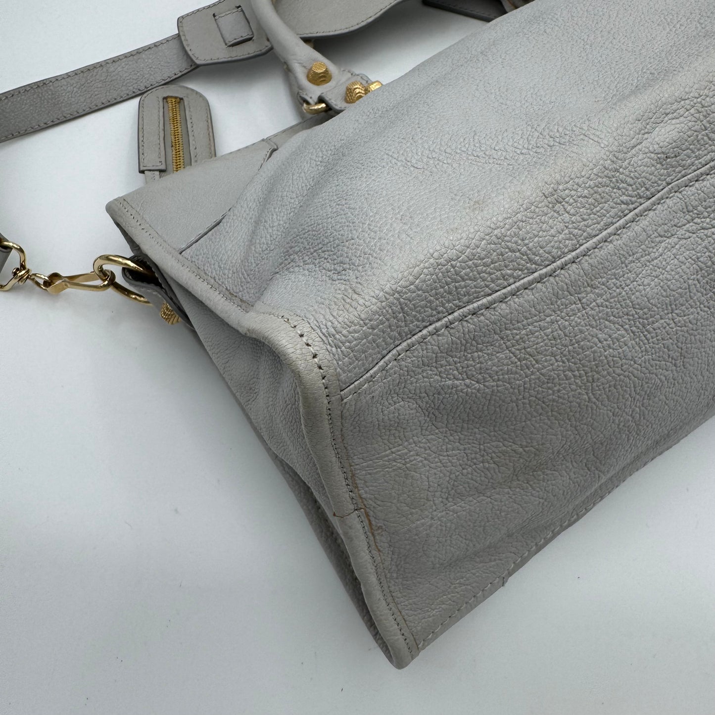 Balenciaga Light Gray Leather Giant 12 Part Time GHW