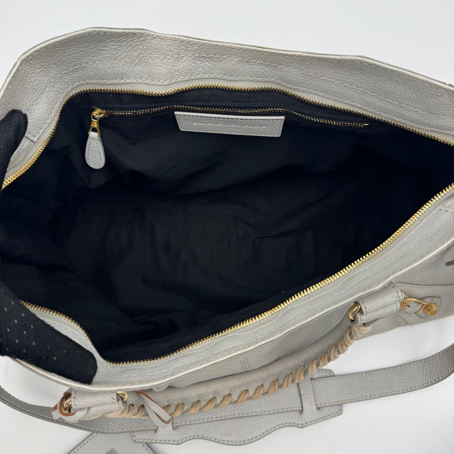 Balenciaga Light Gray Leather Giant 12 Part Time GHW