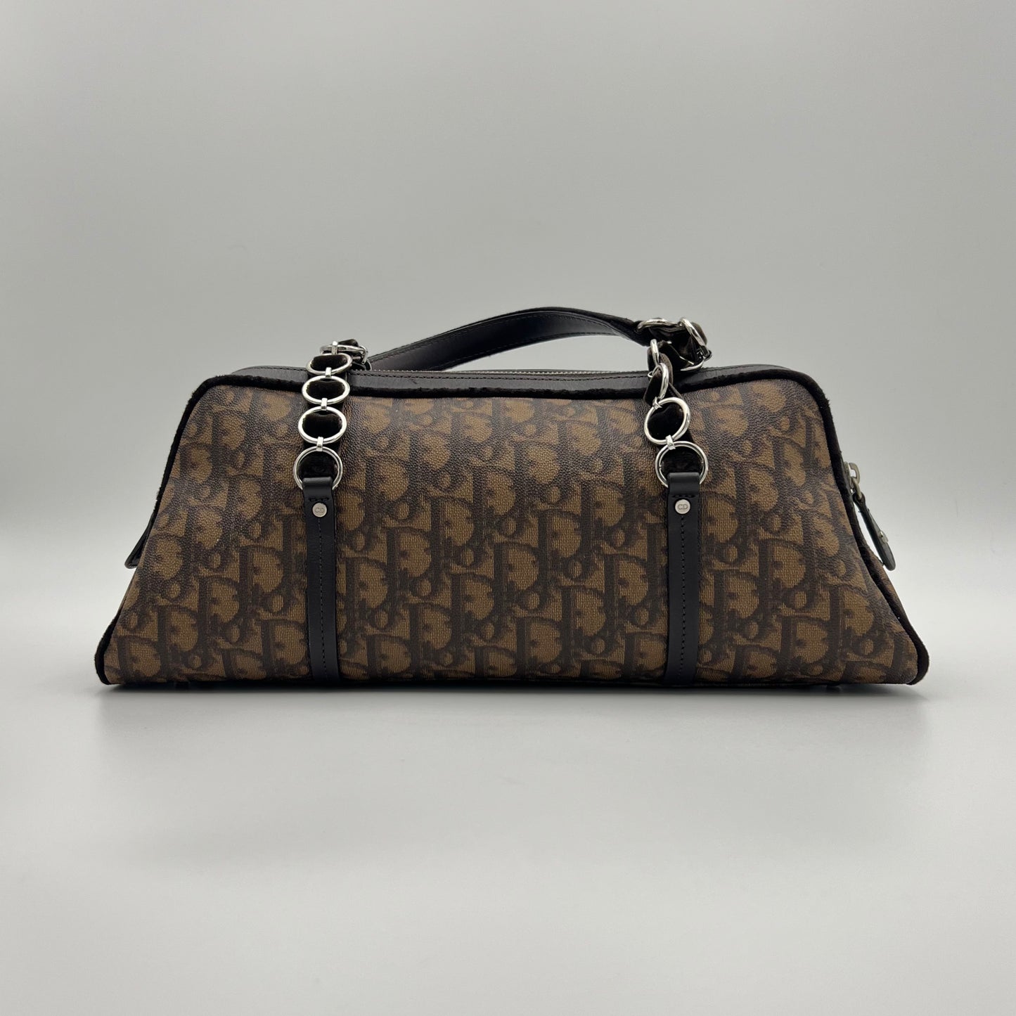 Christian Dior Brown Romantique Trotter Medium Handbag
