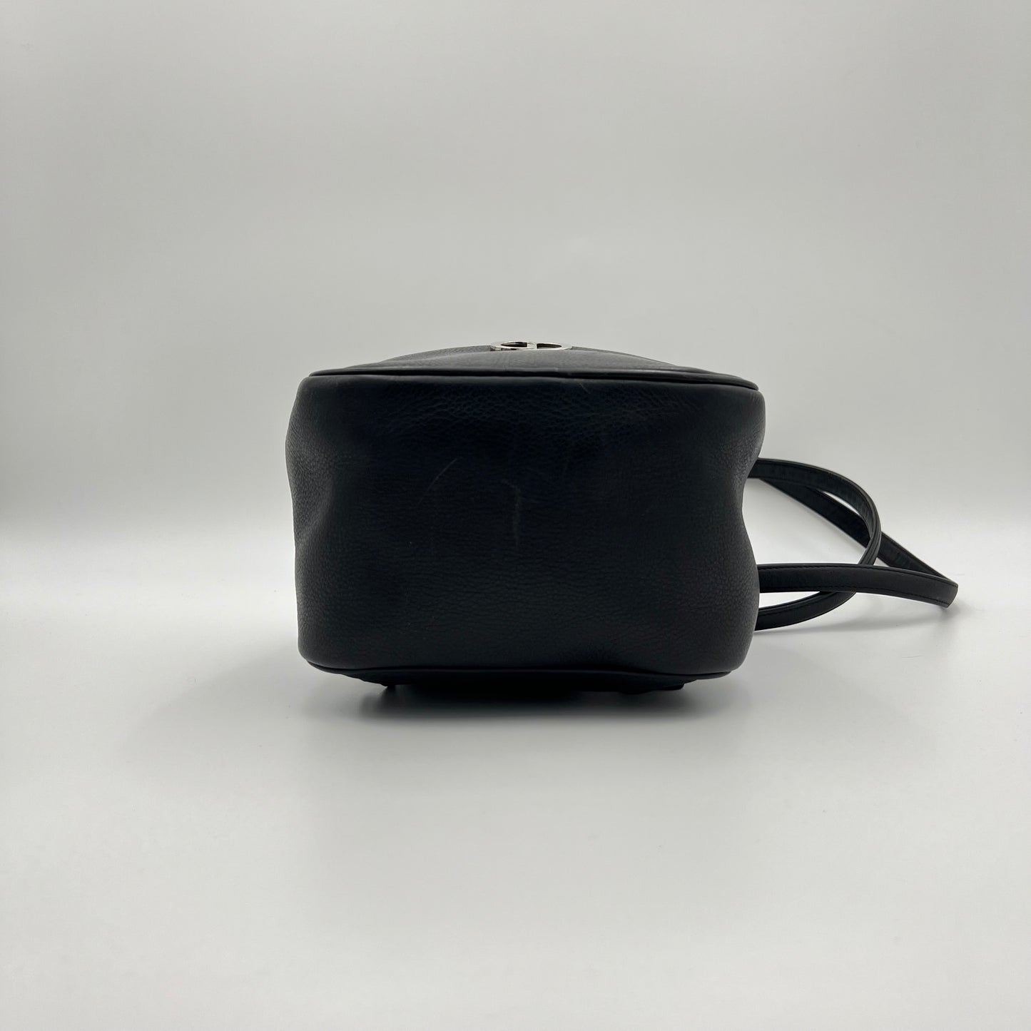 Christian Dior Black Leather Caro Backpack