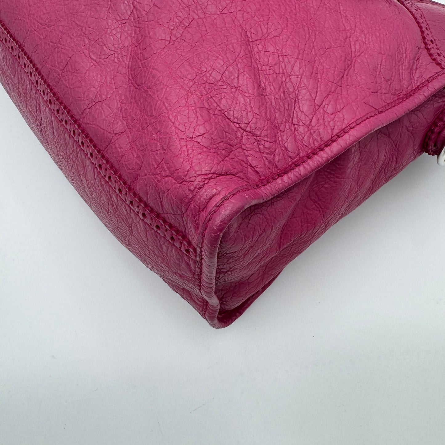Balenciaga Magenta Pink Leather Giant Brogues City