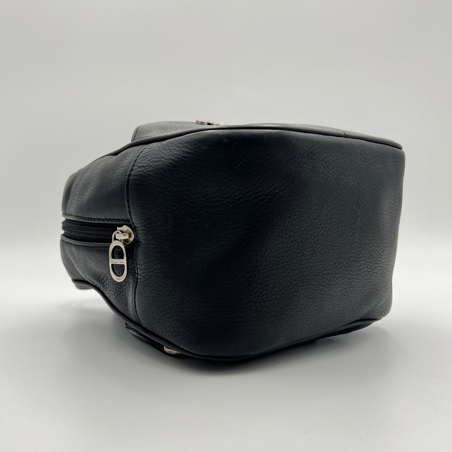 Christian Dior Black Leather Caro Backpack