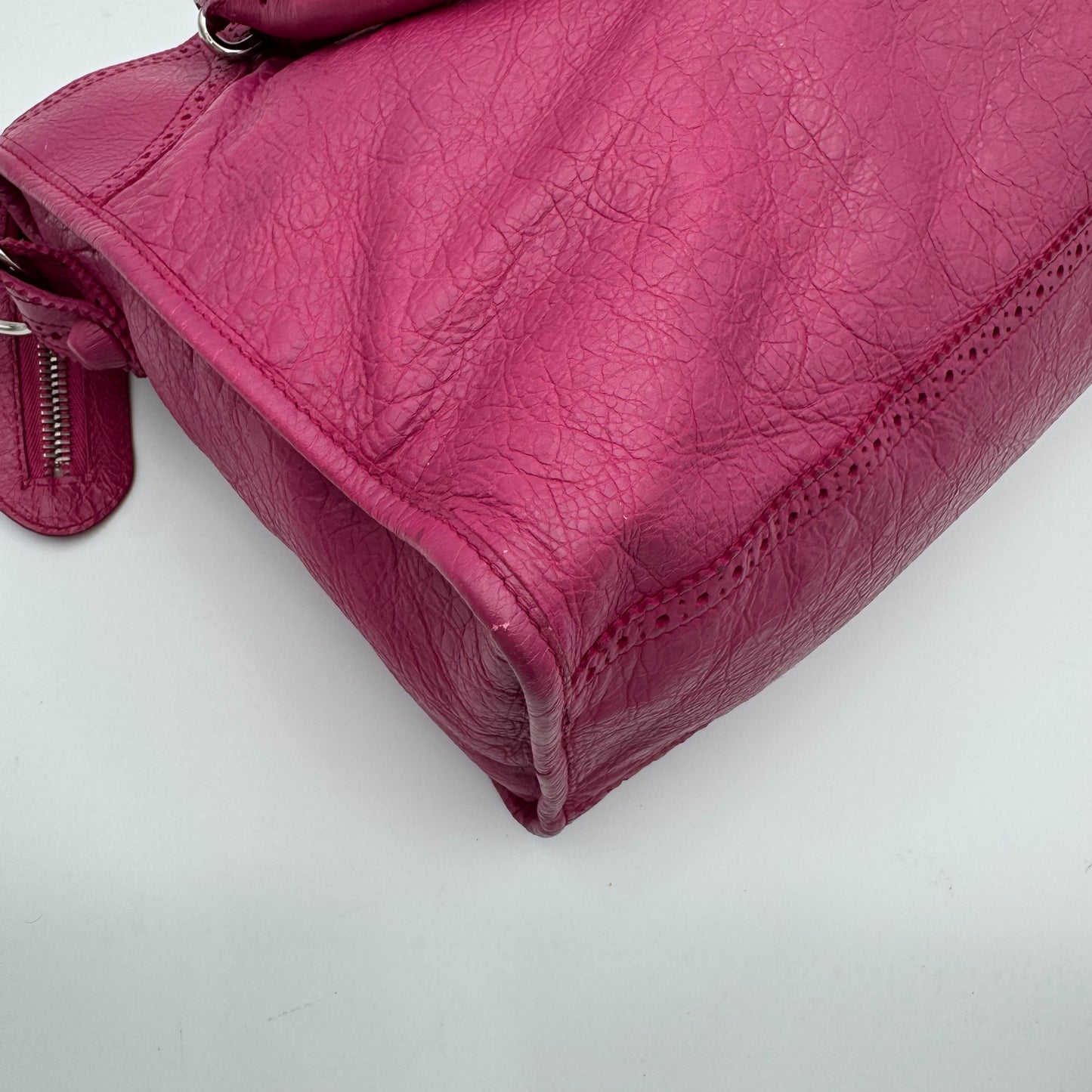 Balenciaga Magenta Pink Leather Giant Brogues City