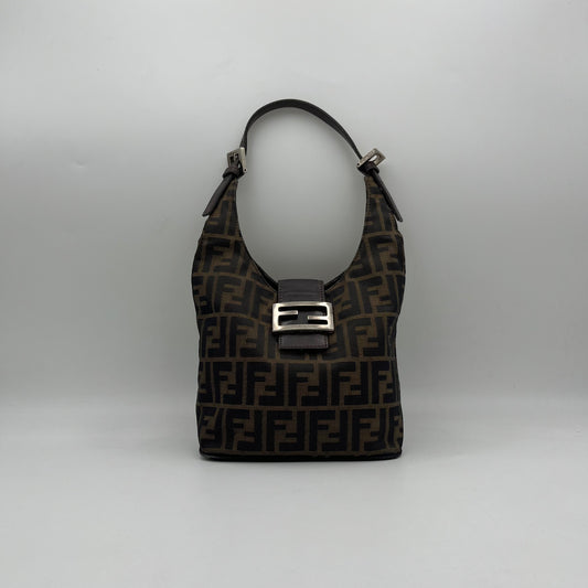 Fendi Tobacco Zucca Hobo Shoulder Bag