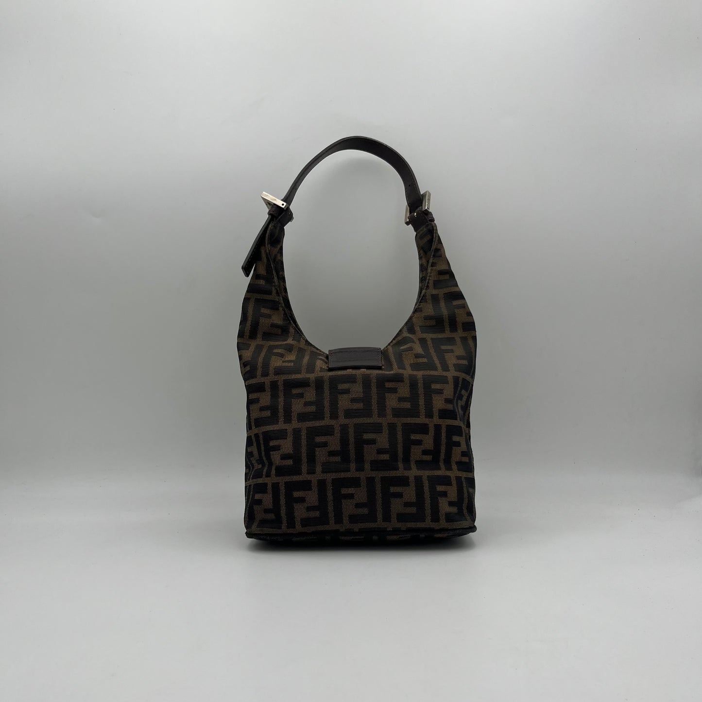 Fendi Tobacco Zucca Hobo Shoulder Bag