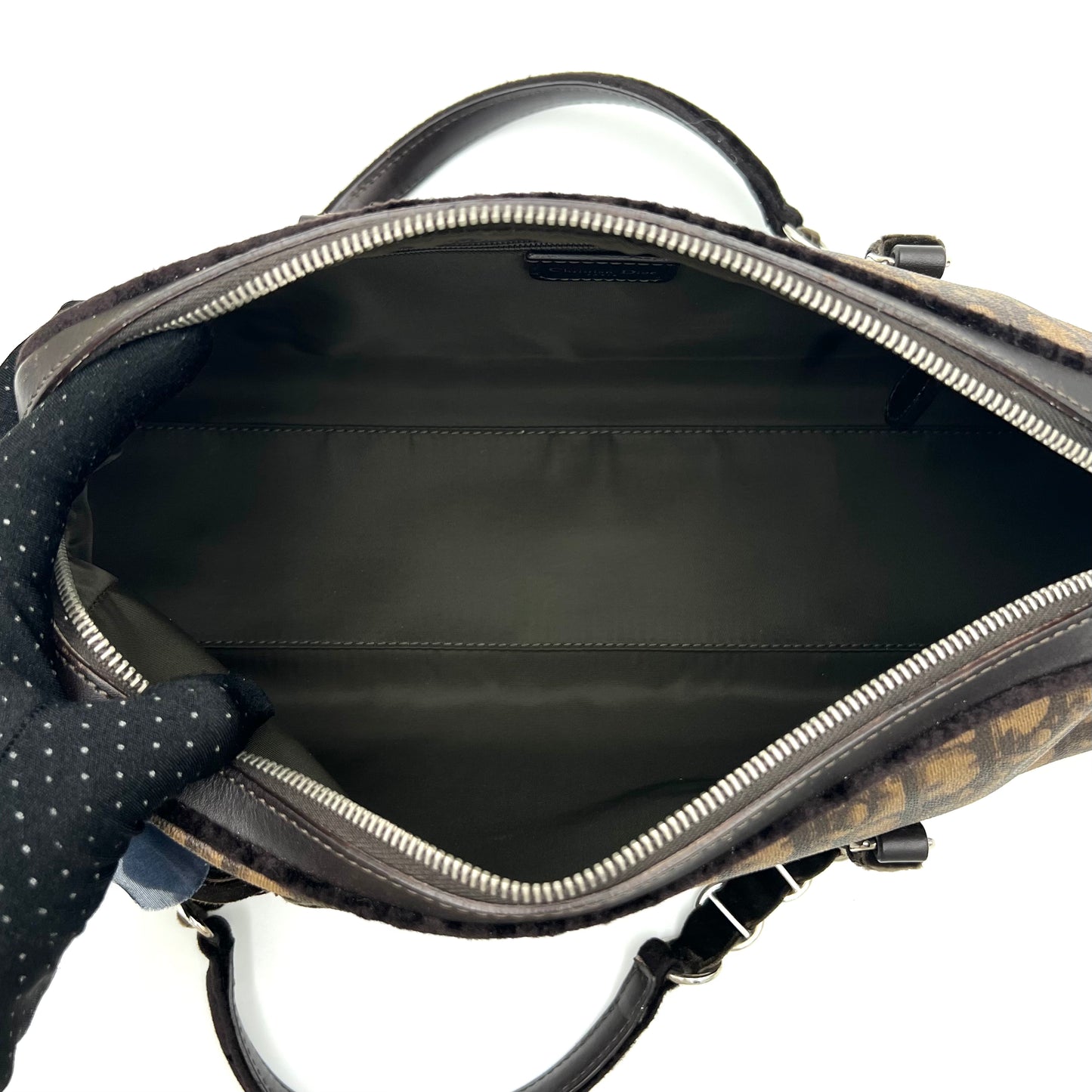 Christian Dior Brown Romantique Trotter Medium Handbag