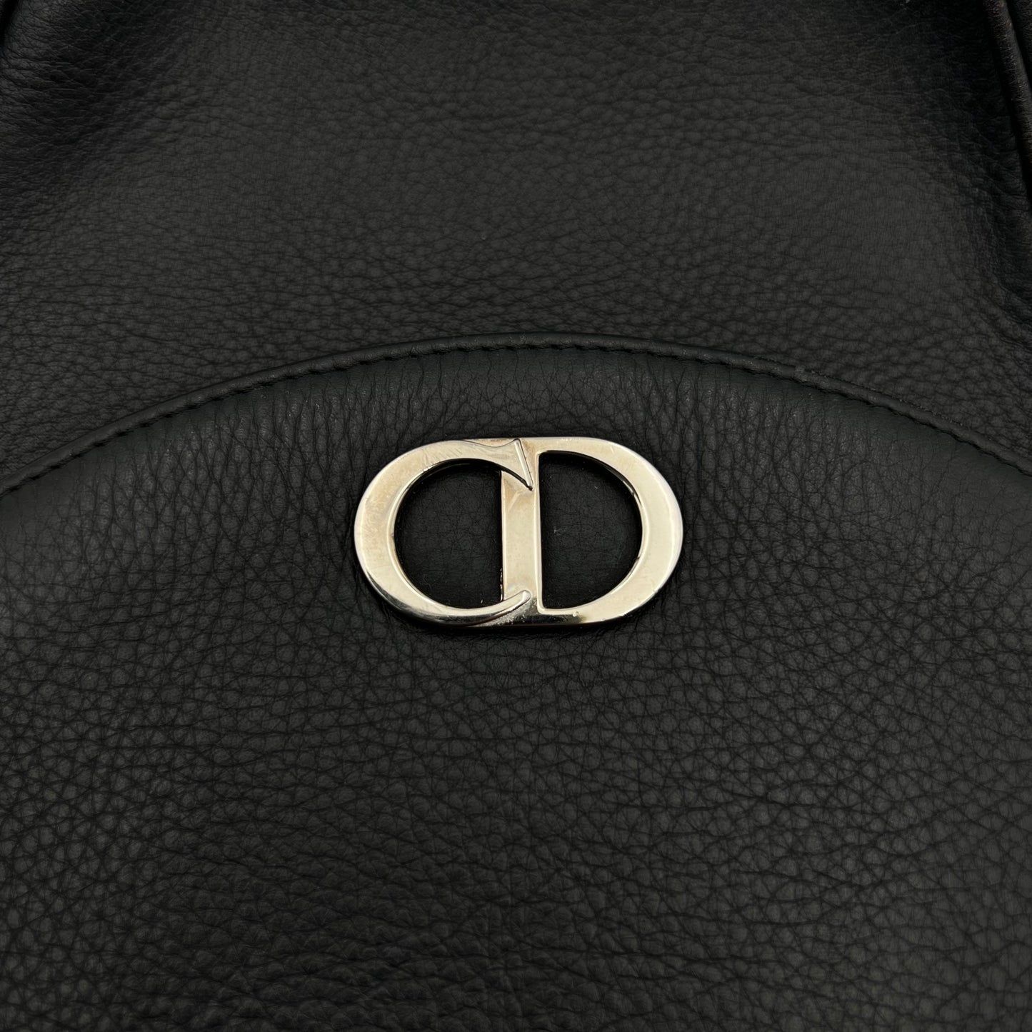 Christian Dior Black Leather Caro Backpack