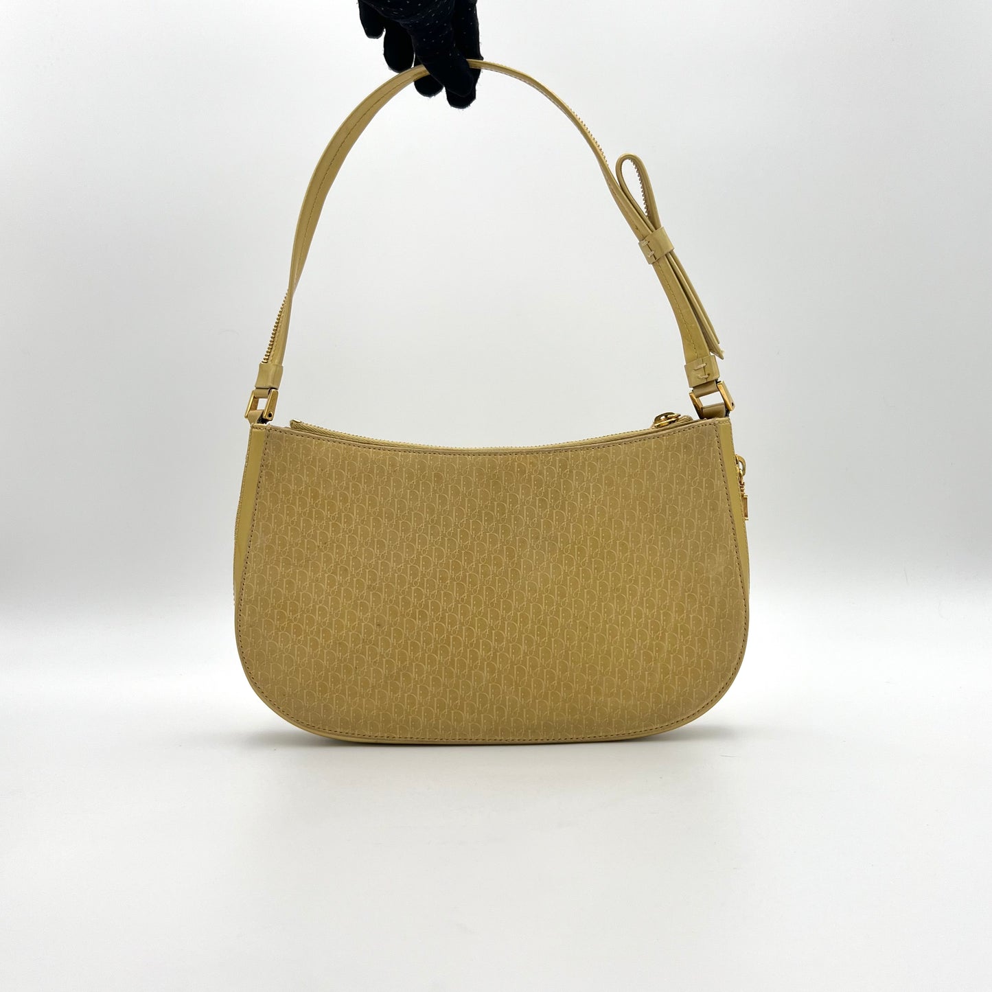 Christian Dior John Galliano Yellow Trotter Shoulder Bag