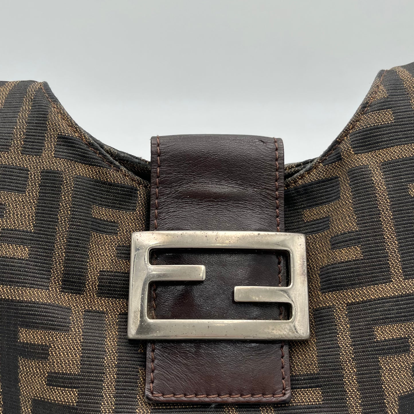 Fendi Tobacco Zucca Hobo Shoulder Bag