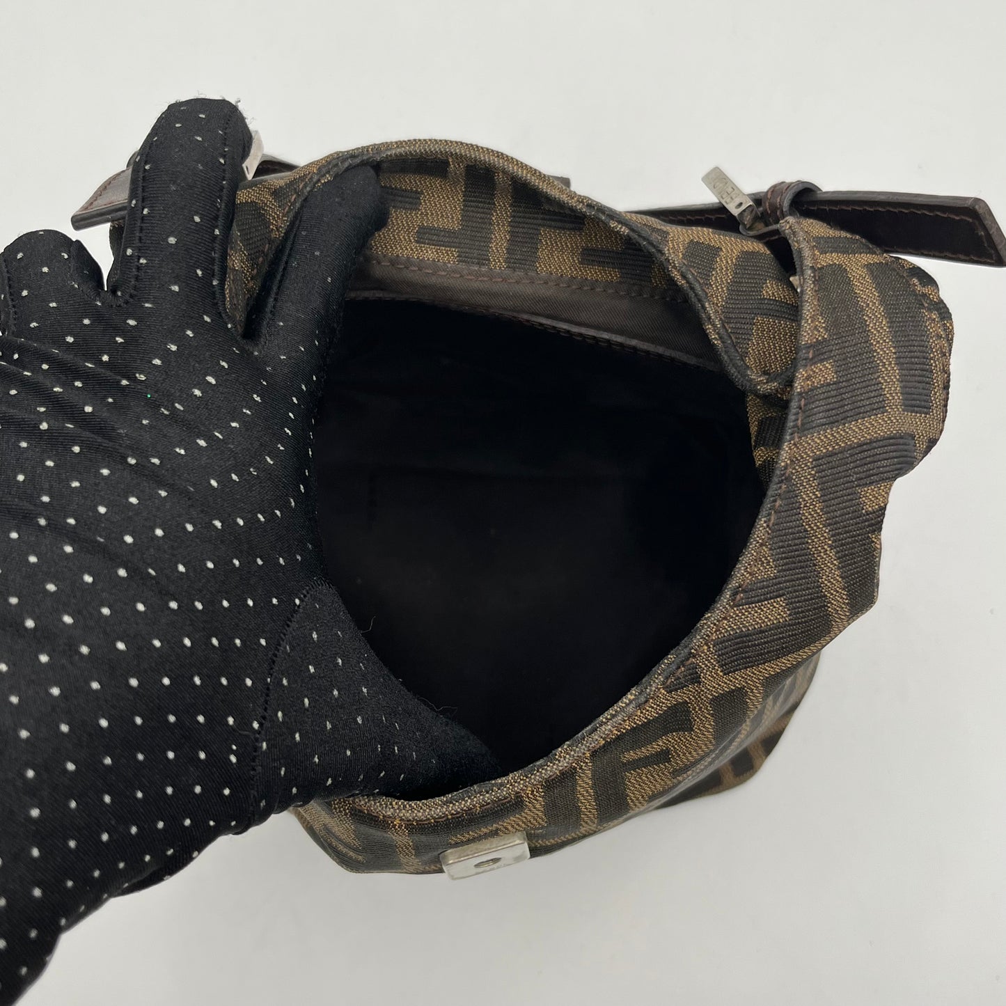 Fendi Tobacco Zucca Hobo Shoulder Bag
