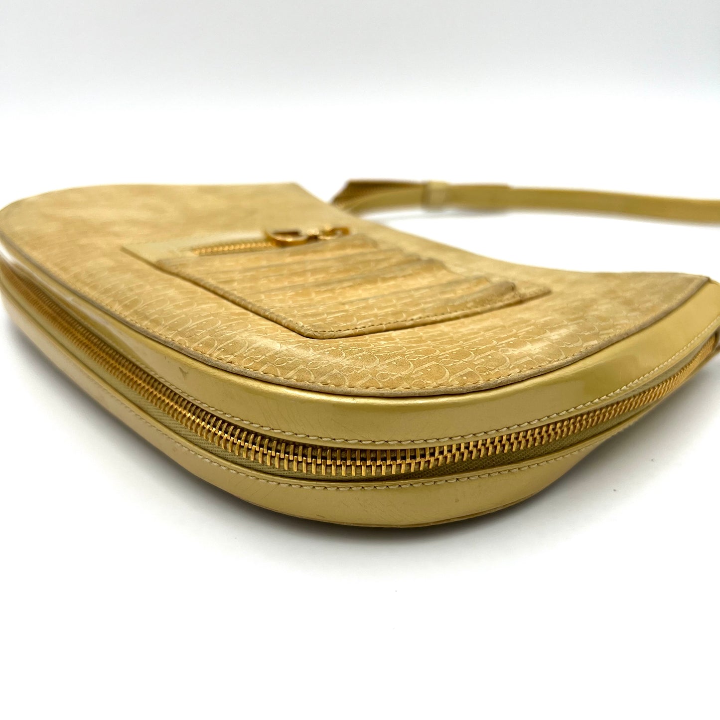 Christian Dior John Galliano Yellow Trotter Shoulder Bag
