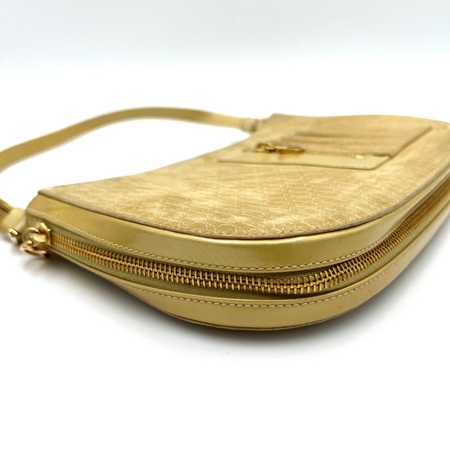 Christian Dior John Galliano Yellow Trotter Shoulder Bag