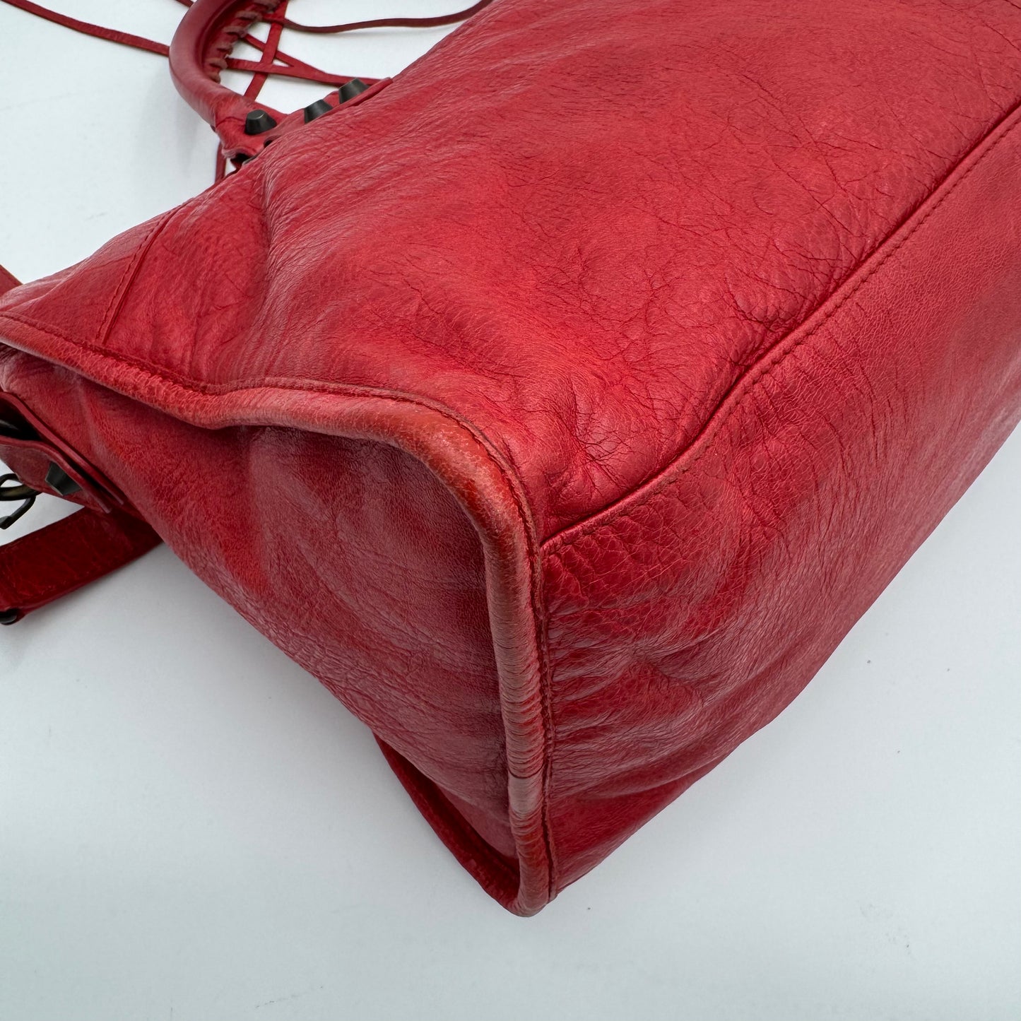Balenciaga Red Leather Classic Part Time