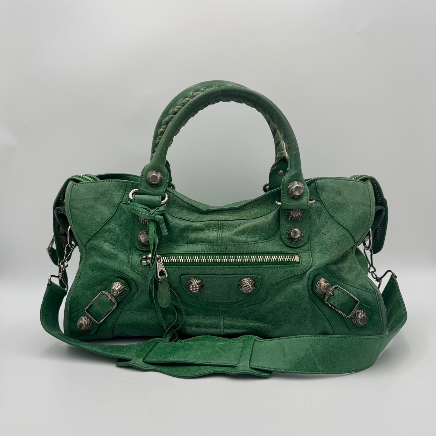 Balenciaga Green Leather Giant 21 Part Time SHW