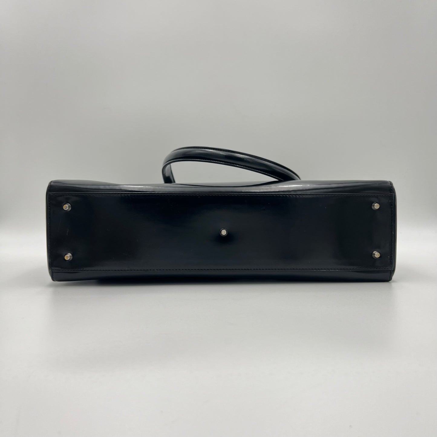 Christian Dior Black Patent Lady Dior Shoulder Bag