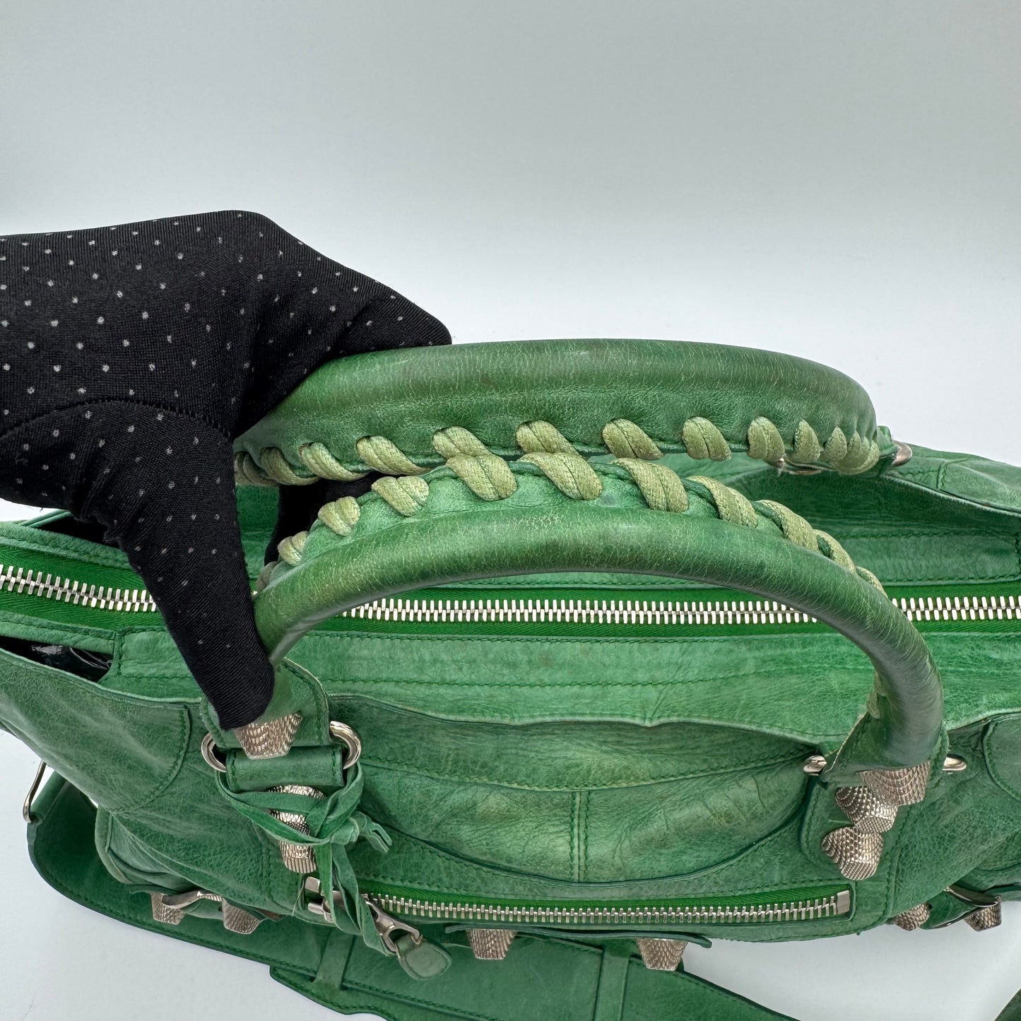 Balenciaga Green Leather Giant 21 Part Time SHW