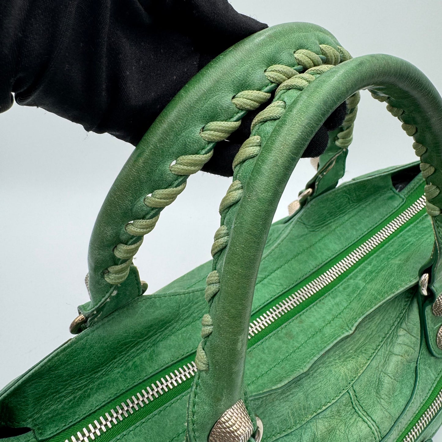 Balenciaga Green Leather Giant 21 Part Time SHW