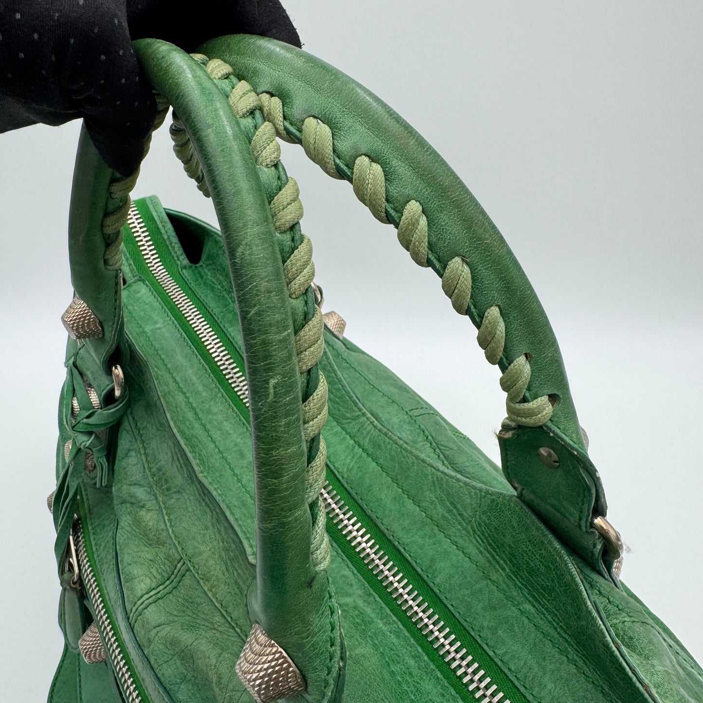 Balenciaga Green Leather Giant 21 Part Time SHW