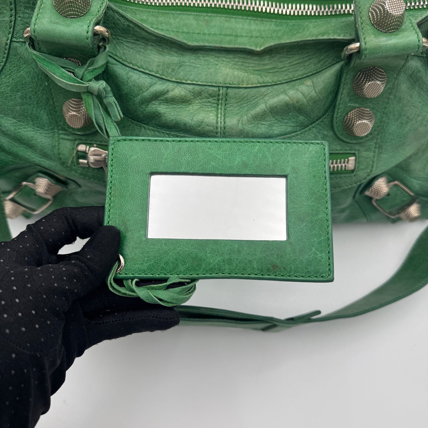 Balenciaga Green Leather Giant 21 Part Time SHW