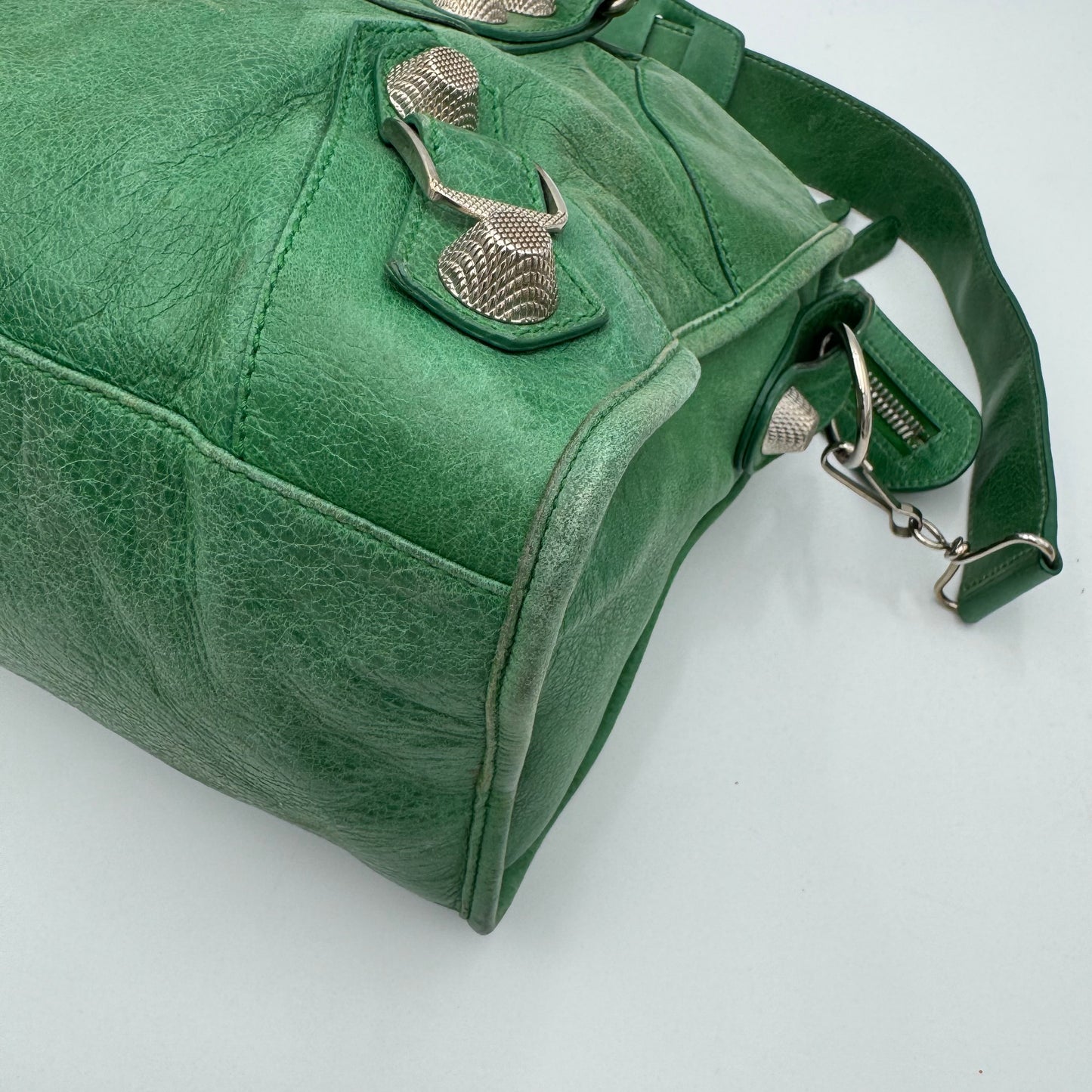Balenciaga Green Leather Giant 21 Part Time SHW