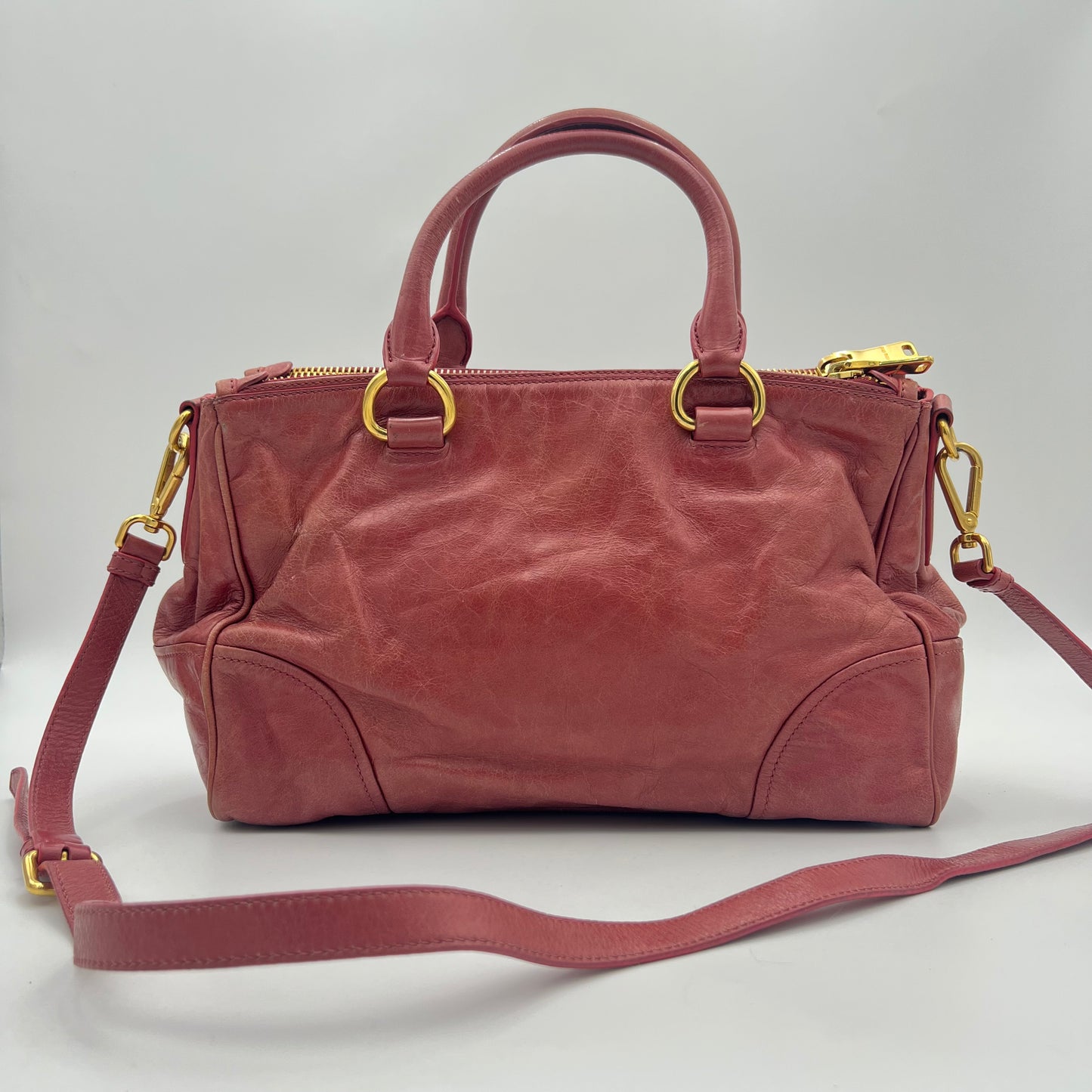 Miu Miu Pink Vitello Shine Handbag GHW