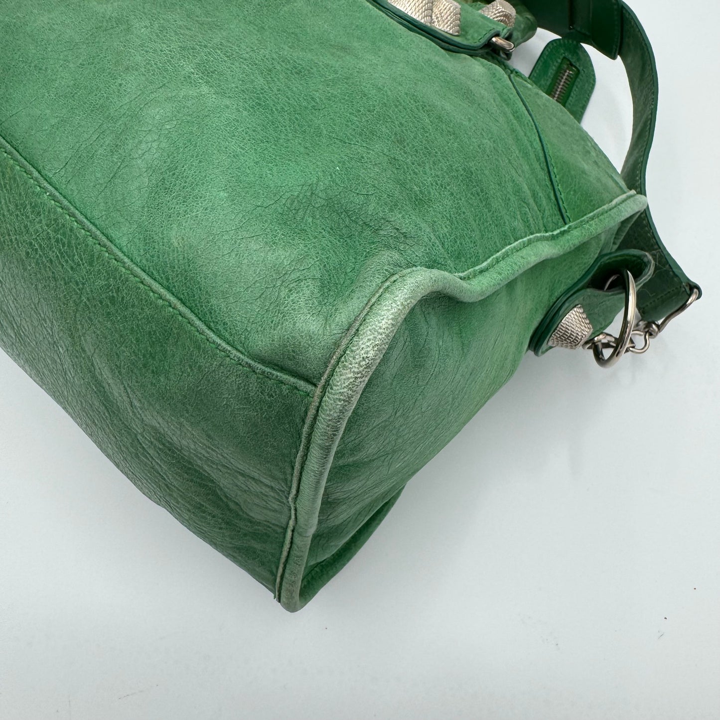 Balenciaga Green Leather Giant 21 Part Time SHW