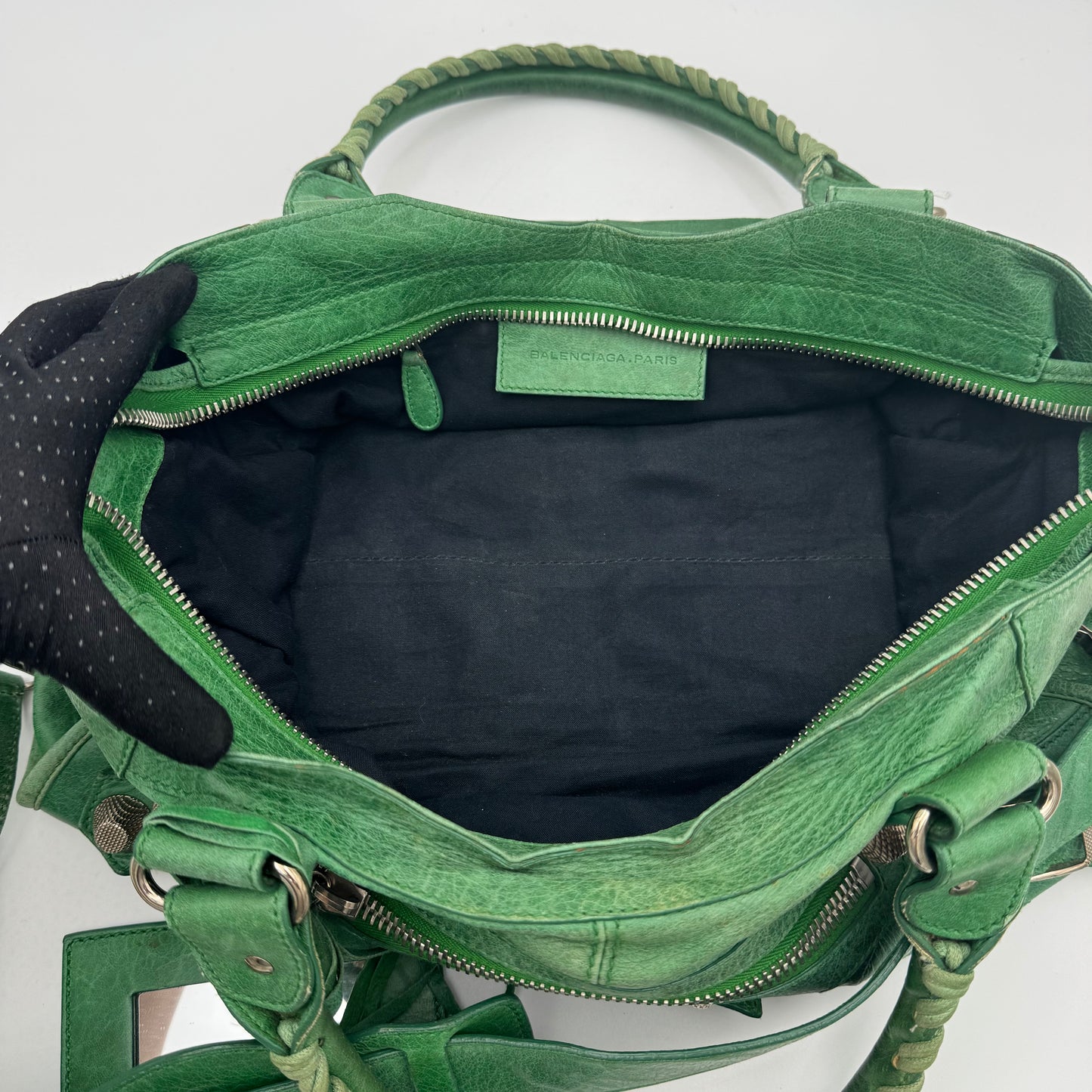 Balenciaga Green Leather Giant 21 Part Time SHW