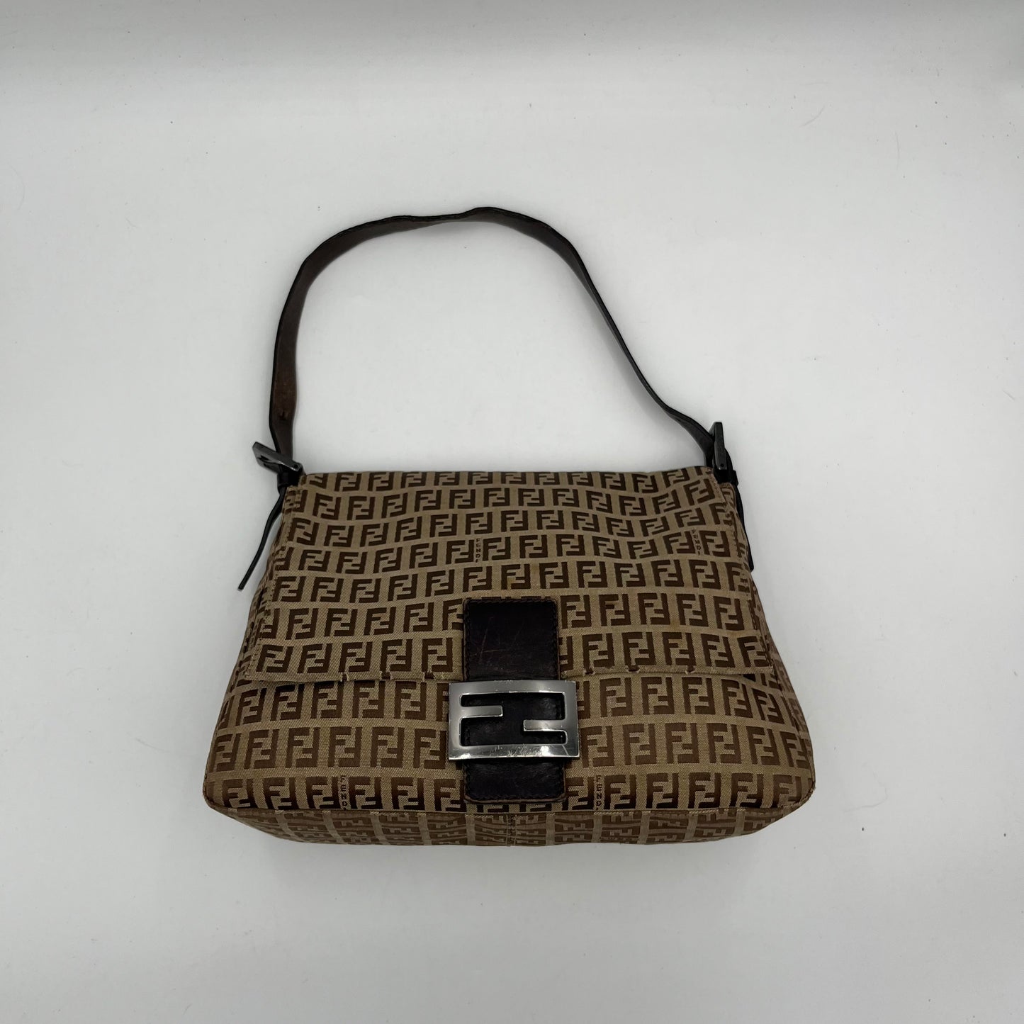 Fendi Brown Zucchino Mamma Baguette