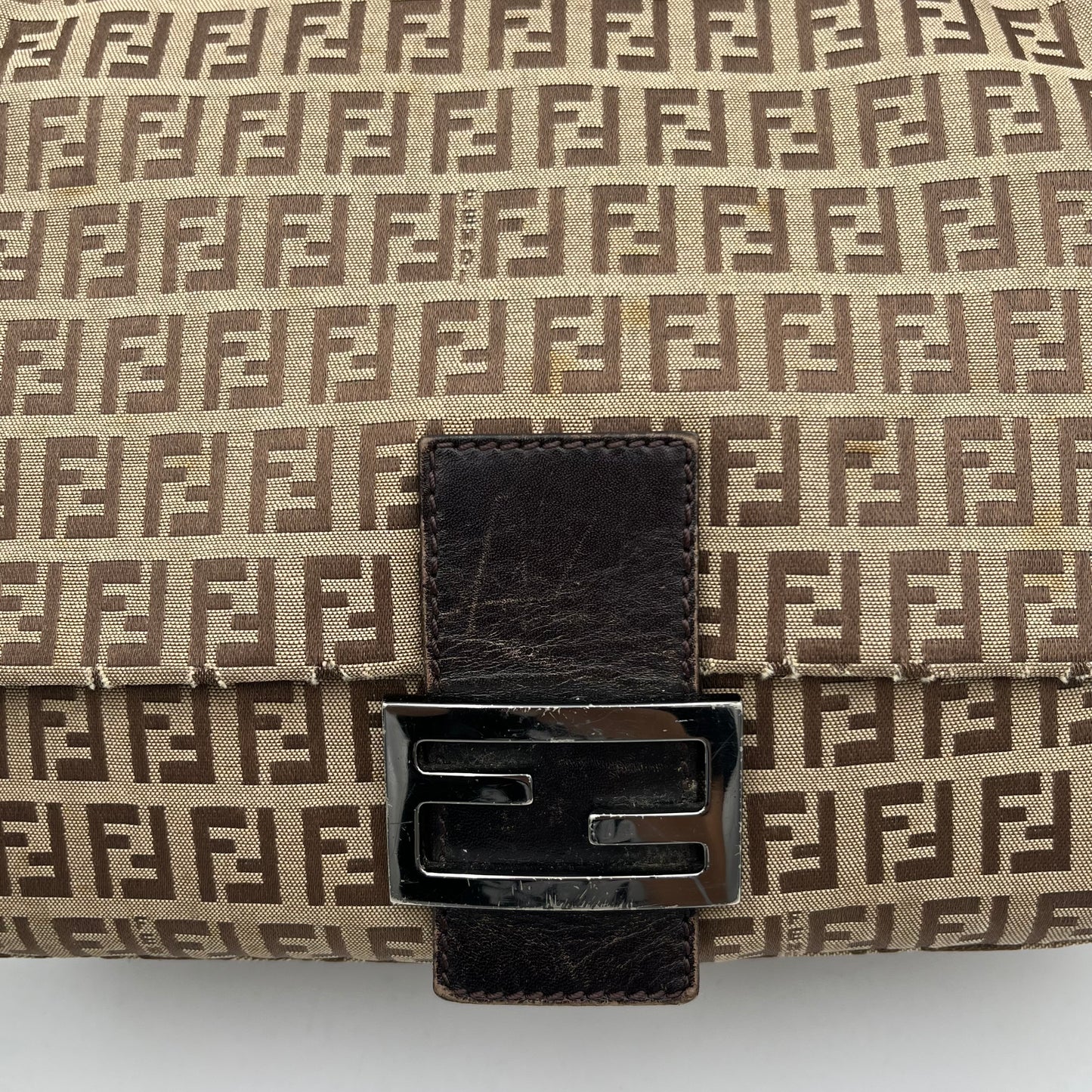 Fendi Brown Zucchino Mamma Baguette