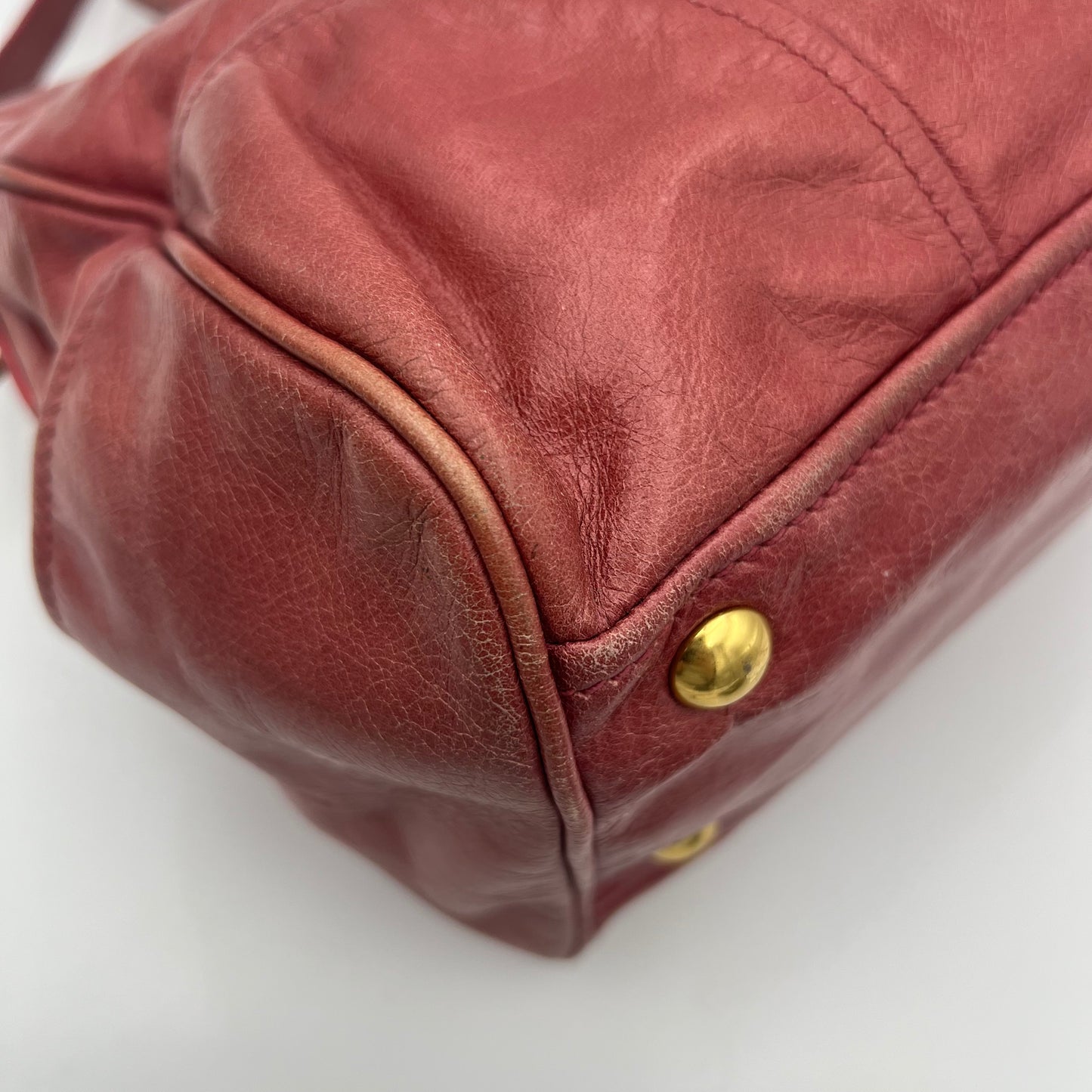 Miu Miu Pink Vitello Shine Handbag GHW