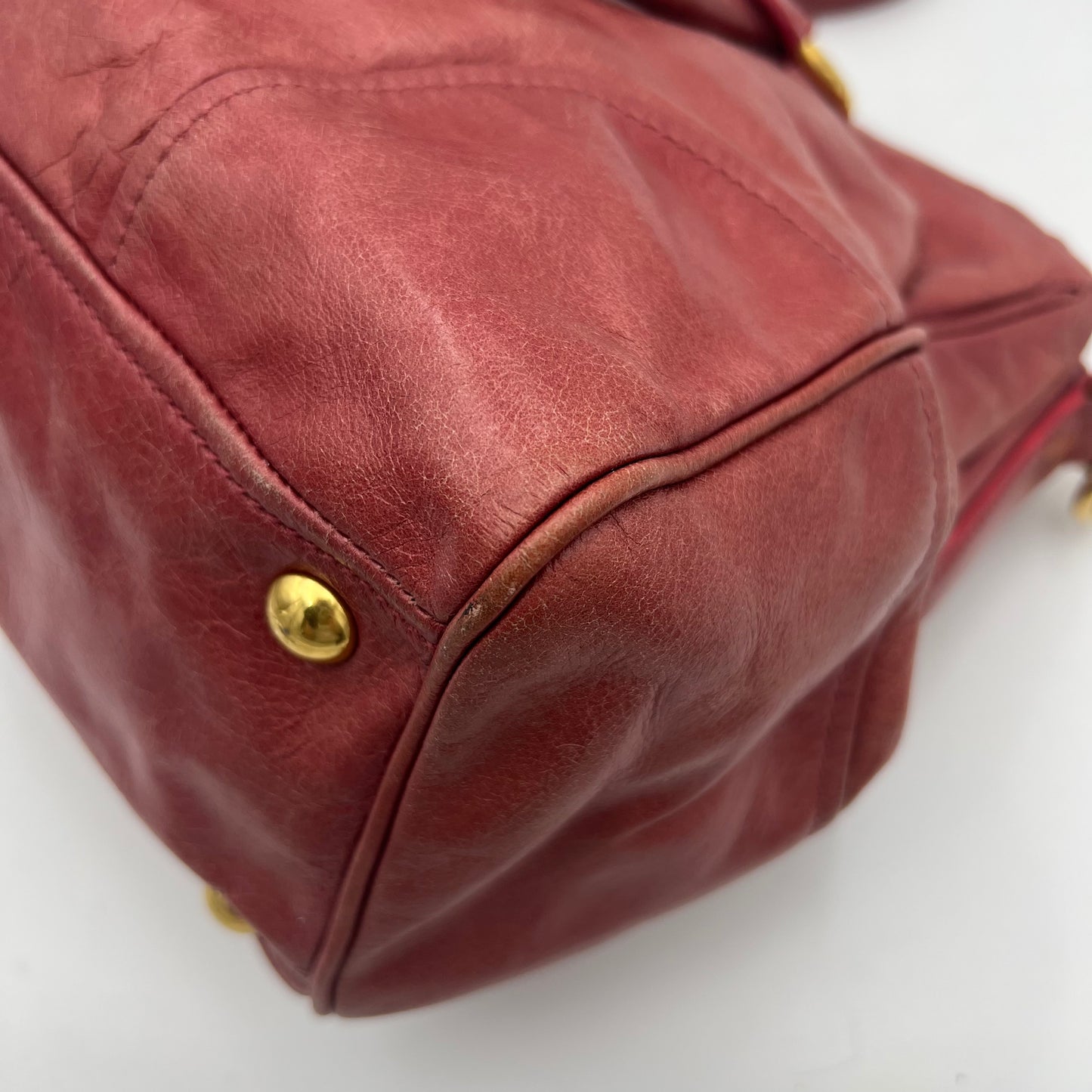 Miu Miu Pink Vitello Shine Handbag GHW