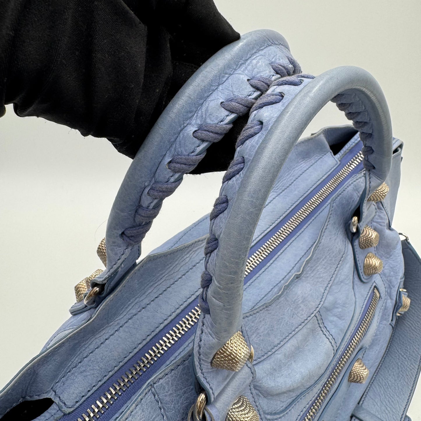Balenciaga Periwinkle Blue Leather Giant 21 Part Time SHW