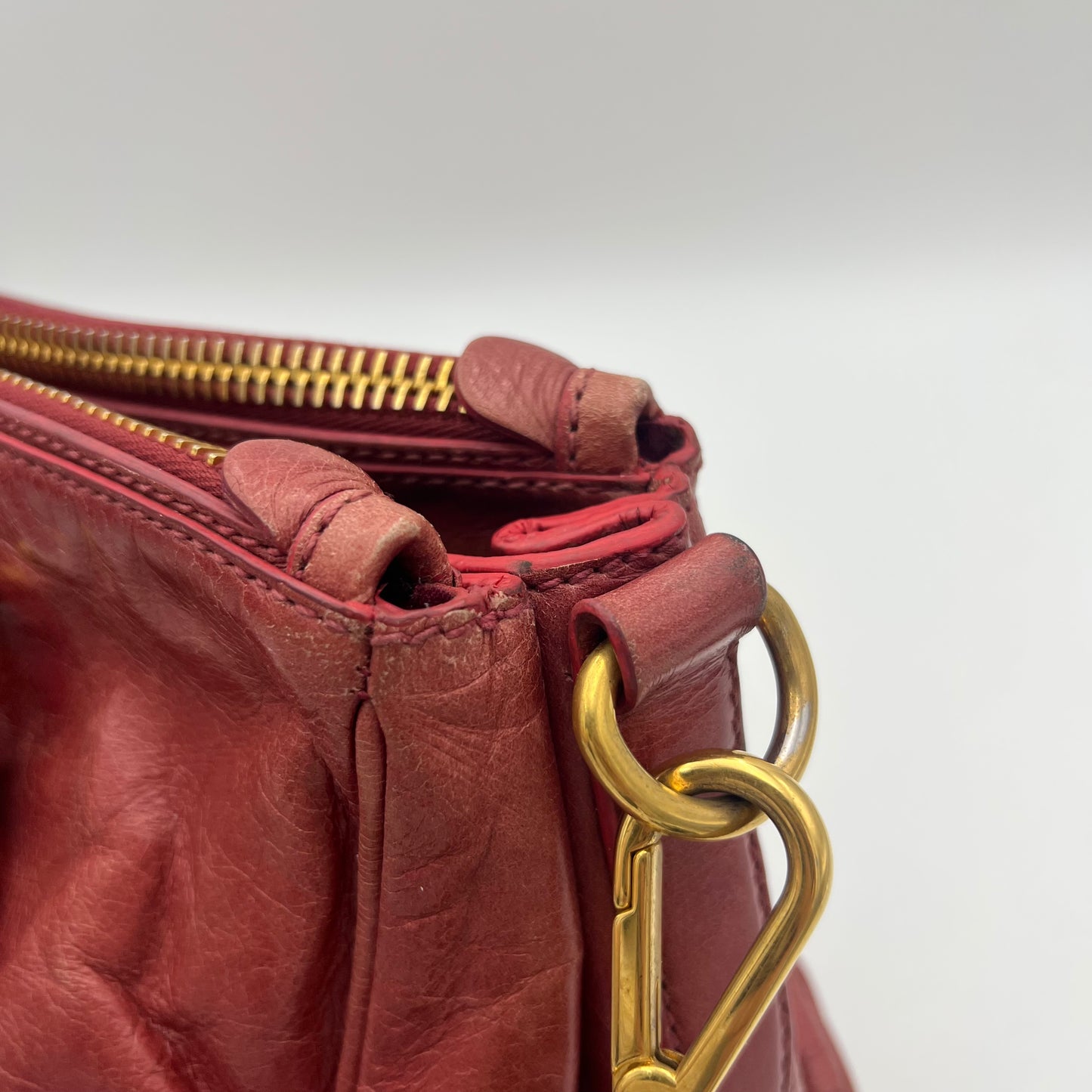 Miu Miu Pink Vitello Shine Handbag GHW