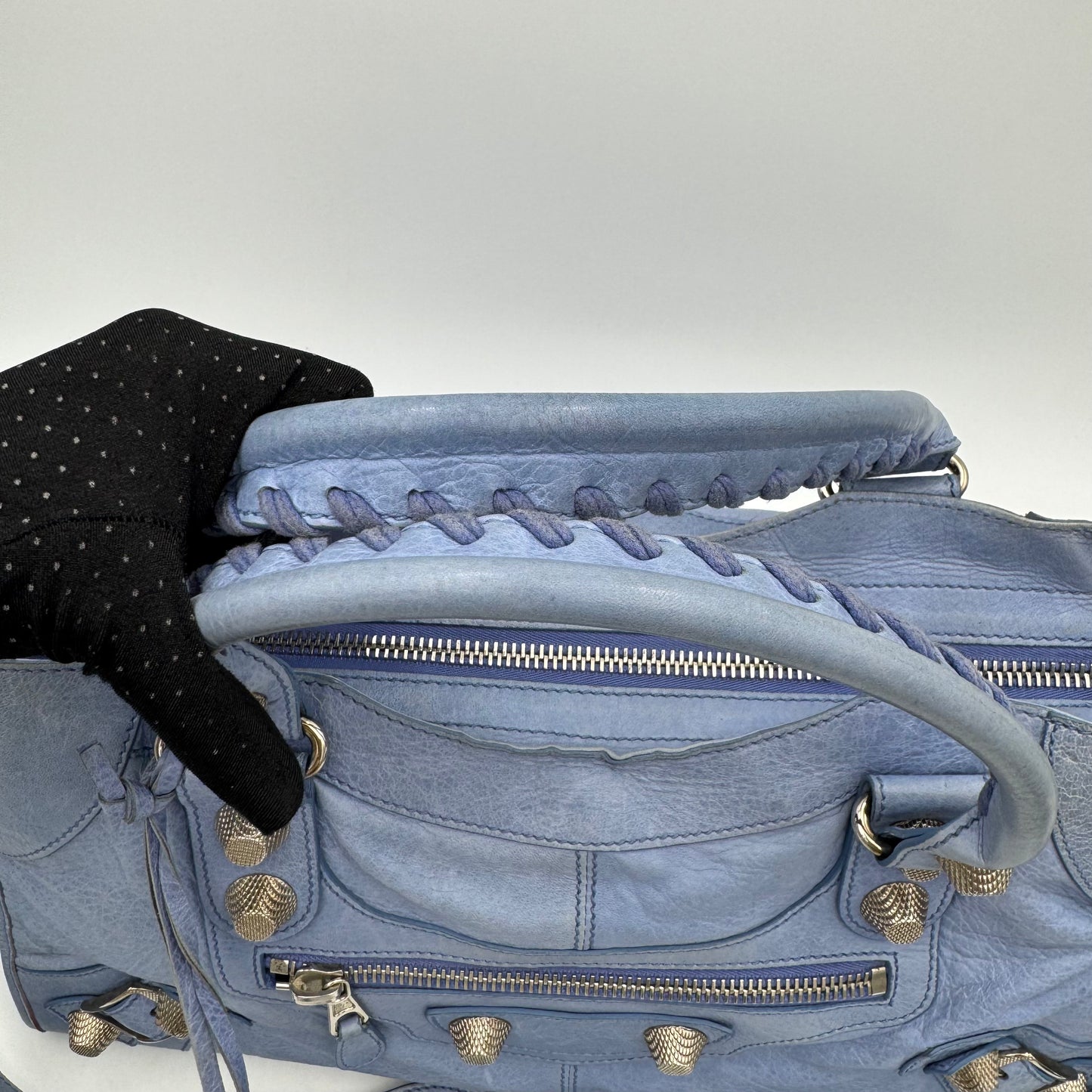 Balenciaga Periwinkle Blue Leather Giant 21 Part Time SHW