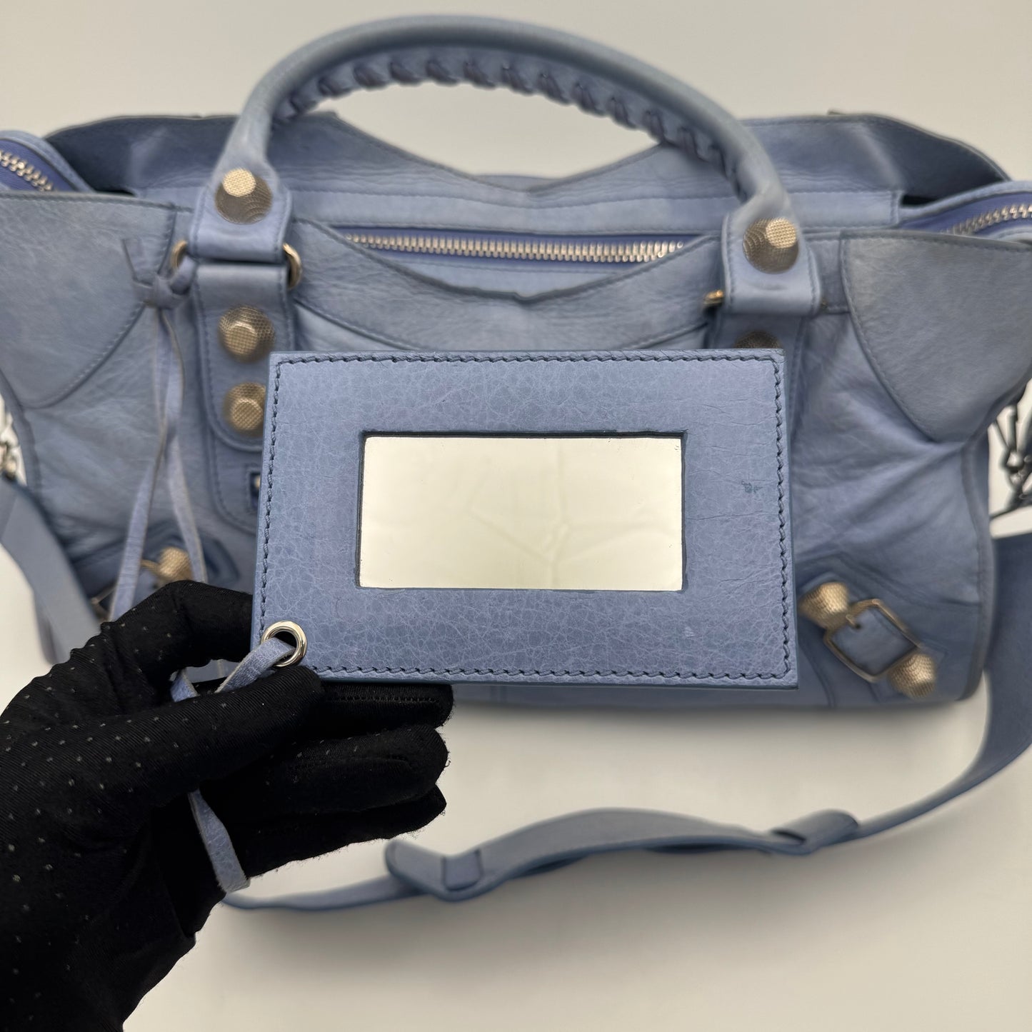Balenciaga Periwinkle Blue Leather Giant 21 Part Time SHW