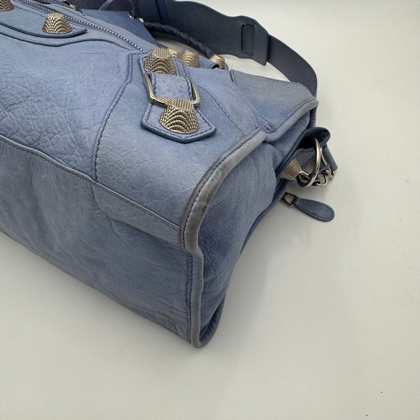 Balenciaga Periwinkle Blue Leather Giant 21 Part Time SHW