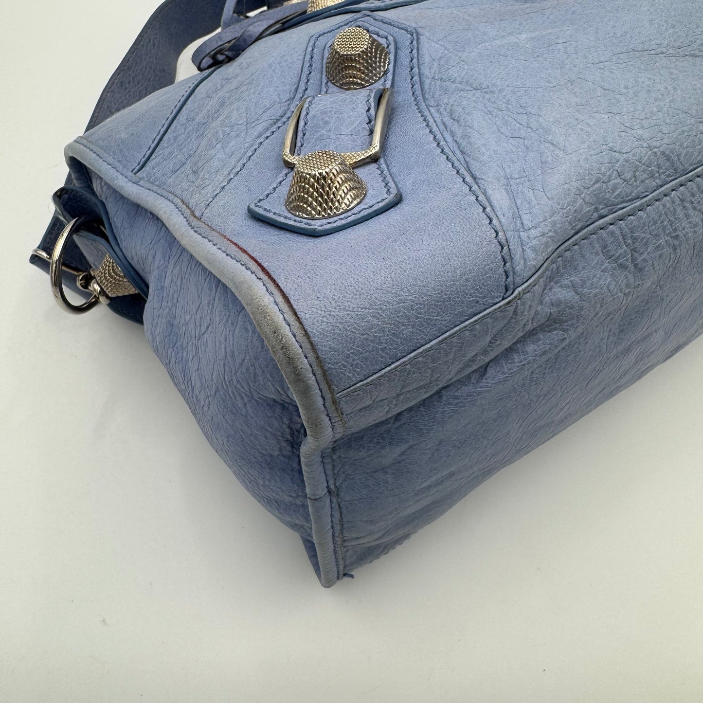 Balenciaga Periwinkle Blue Leather Giant 21 Part Time SHW