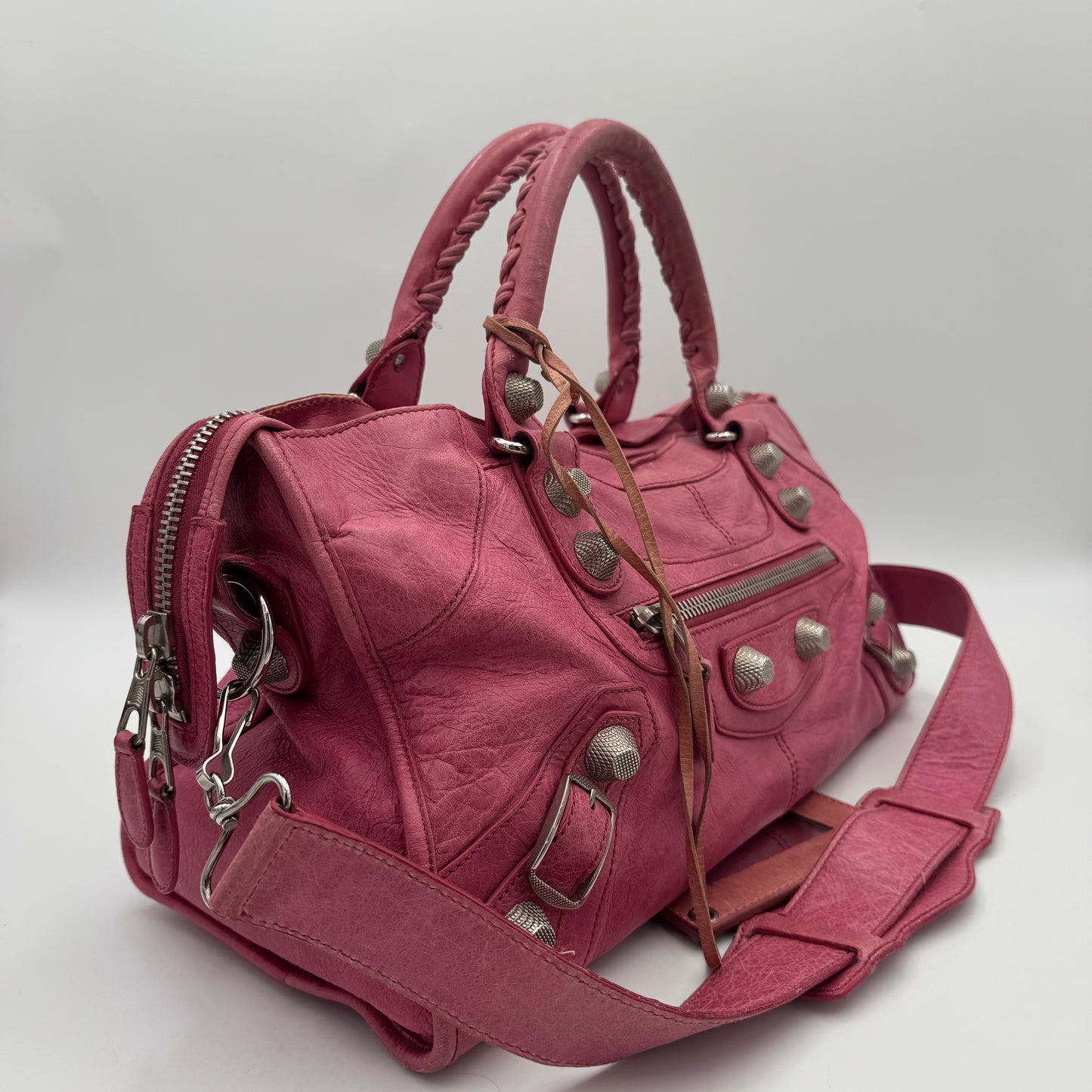 Balenciaga Pink Leather Giant 21 Part Time SHW