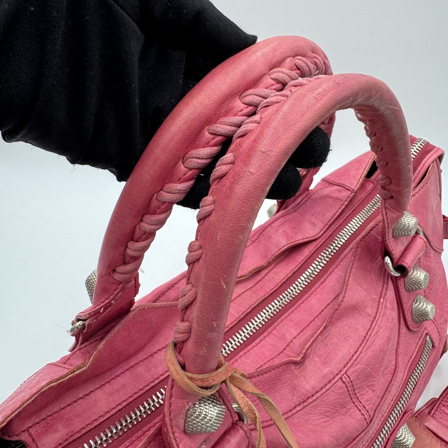 Balenciaga Pink Leather Giant 21 Part Time SHW