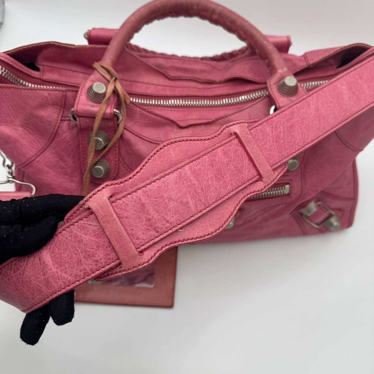 Balenciaga Pink Leather Giant 21 Part Time SHW