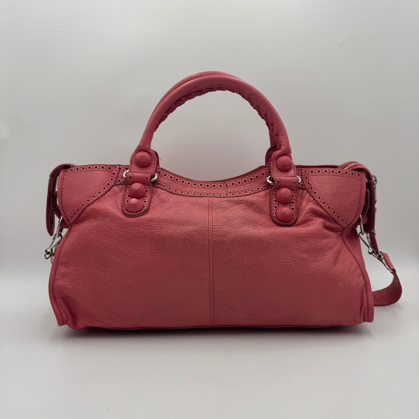 Balenciaga Pink Leather Giant Brogues Part Time