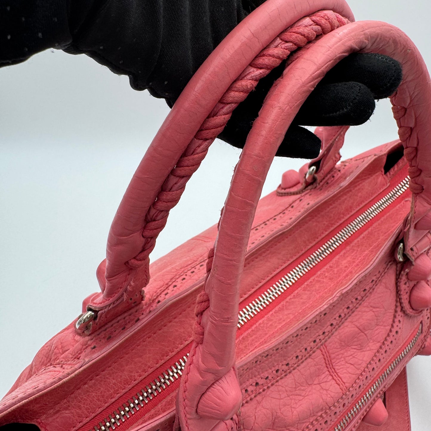 Balenciaga Pink Leather Giant Brogues Part Time
