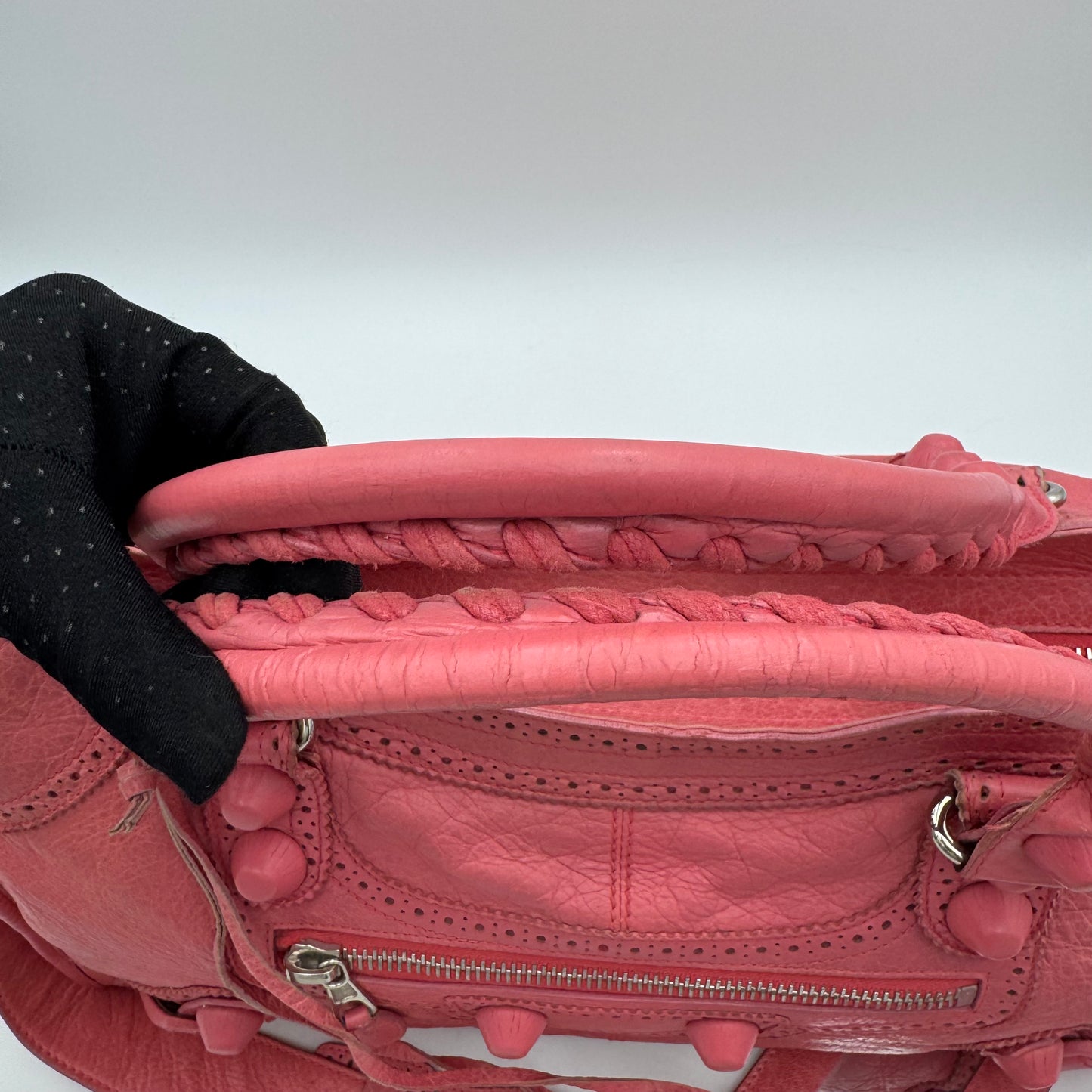 Balenciaga Pink Leather Giant Brogues Part Time