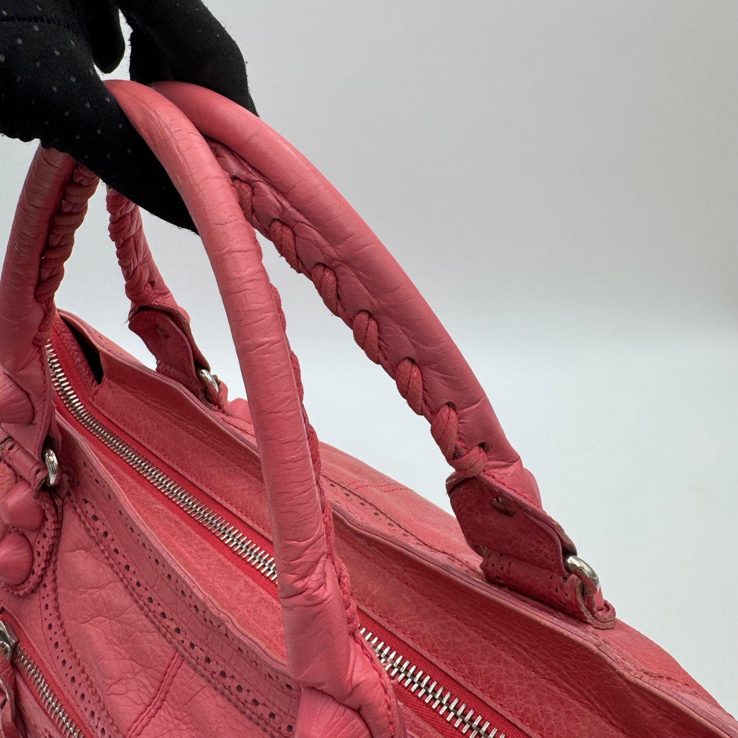 Balenciaga Pink Leather Giant Brogues Part Time